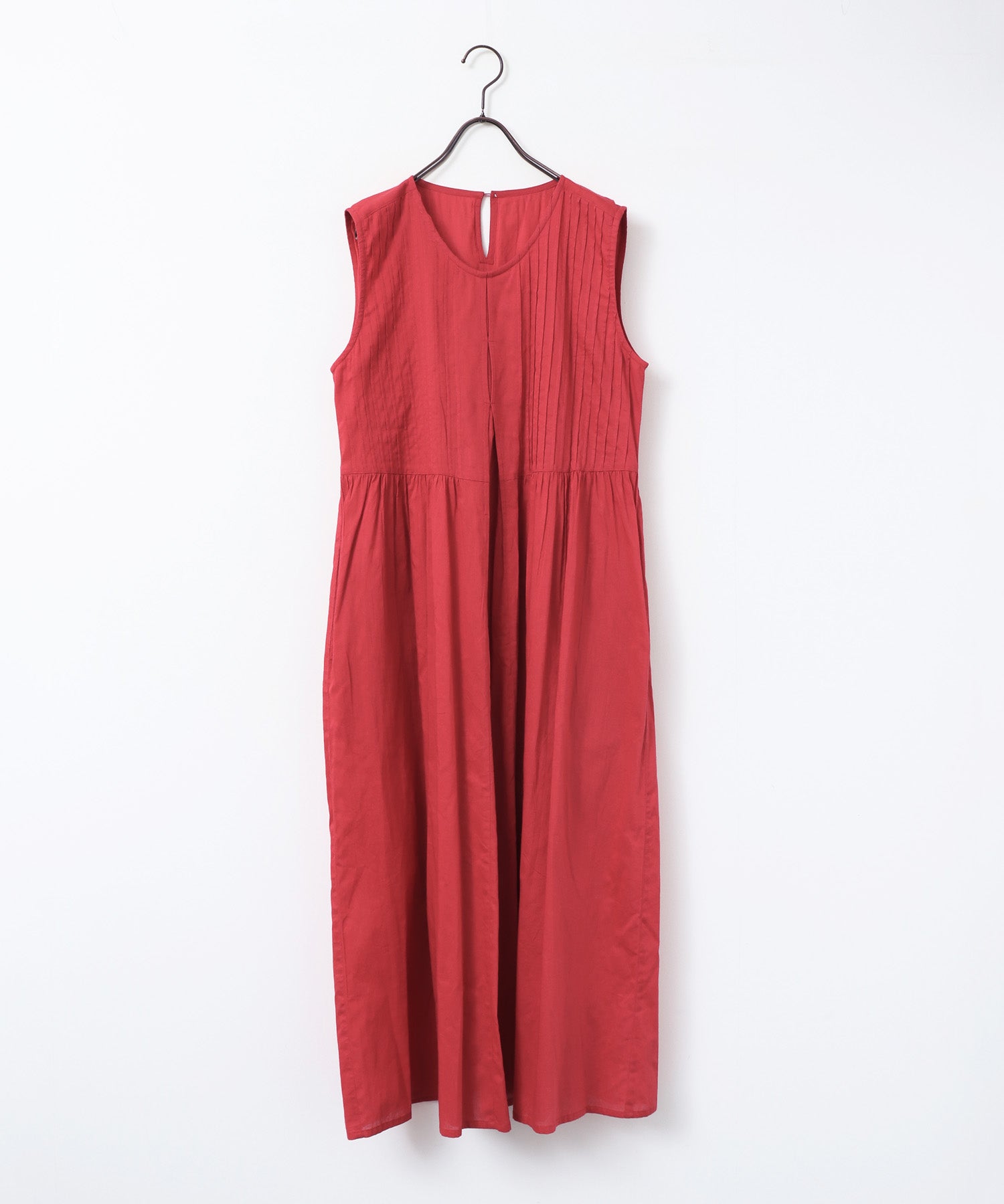 PINTUCK SLEEVELESS DRESS