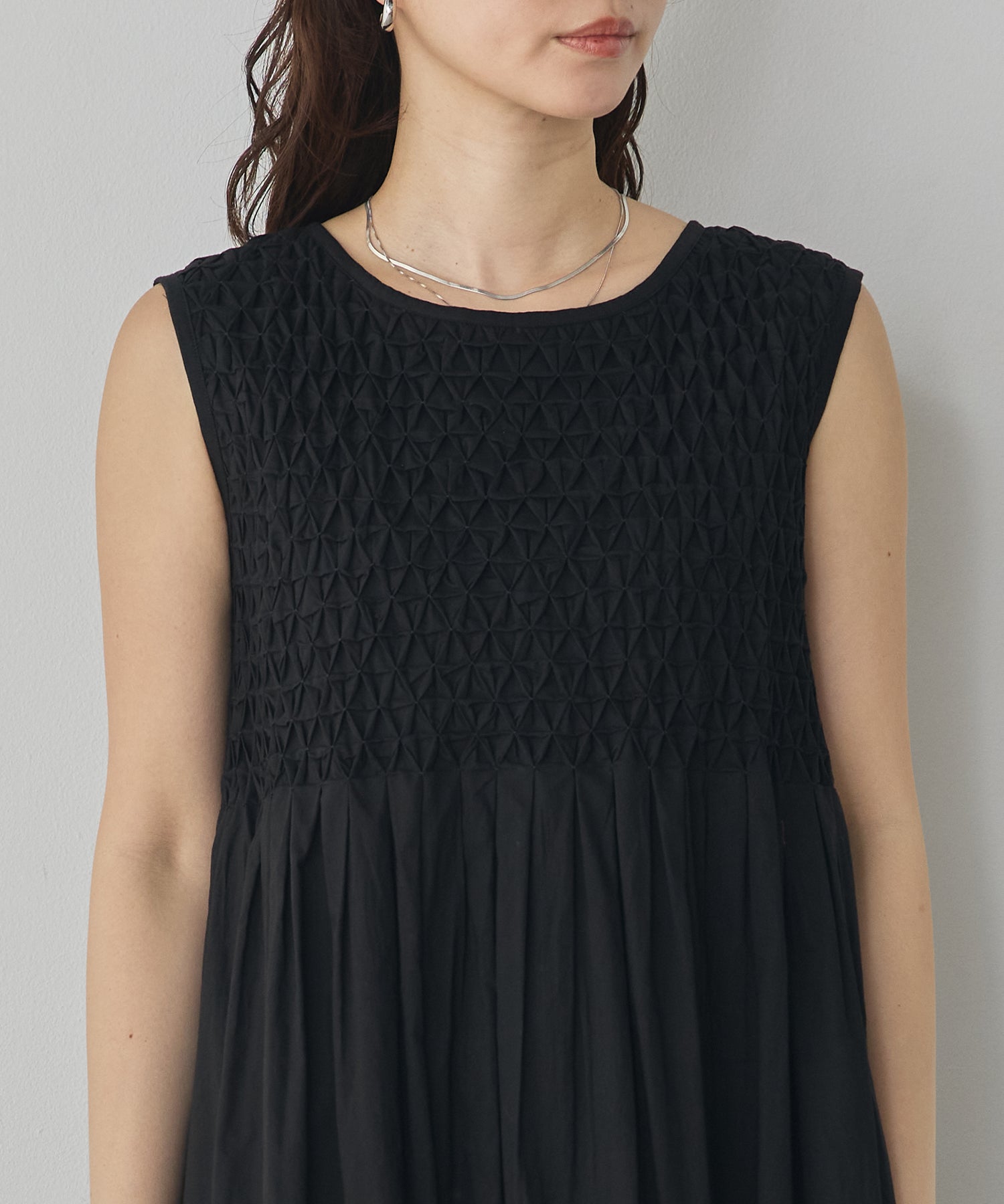 HAND-SMOCKED SLEEVELESS DRESS