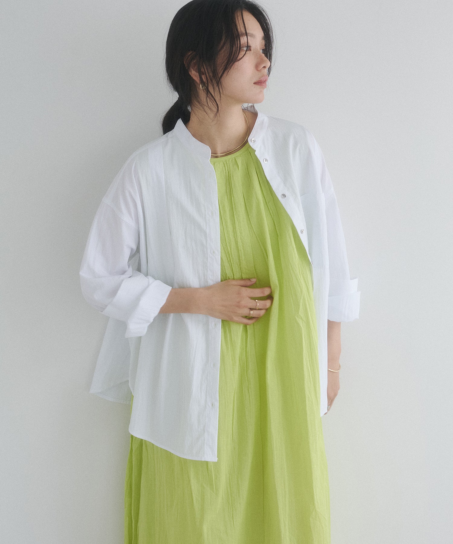CRINKLE SLEEVELESS DRESS