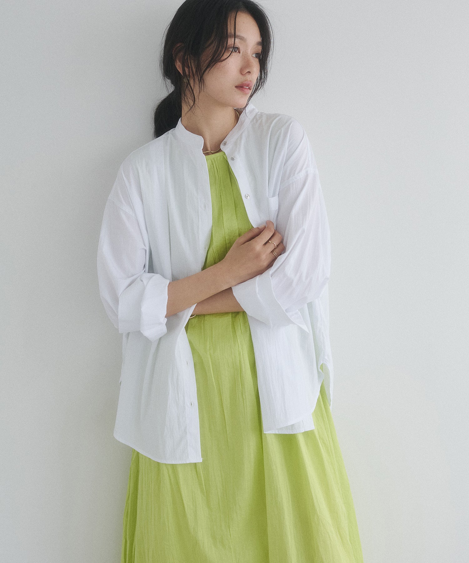 CRINKLE SLEEVELESS DRESS