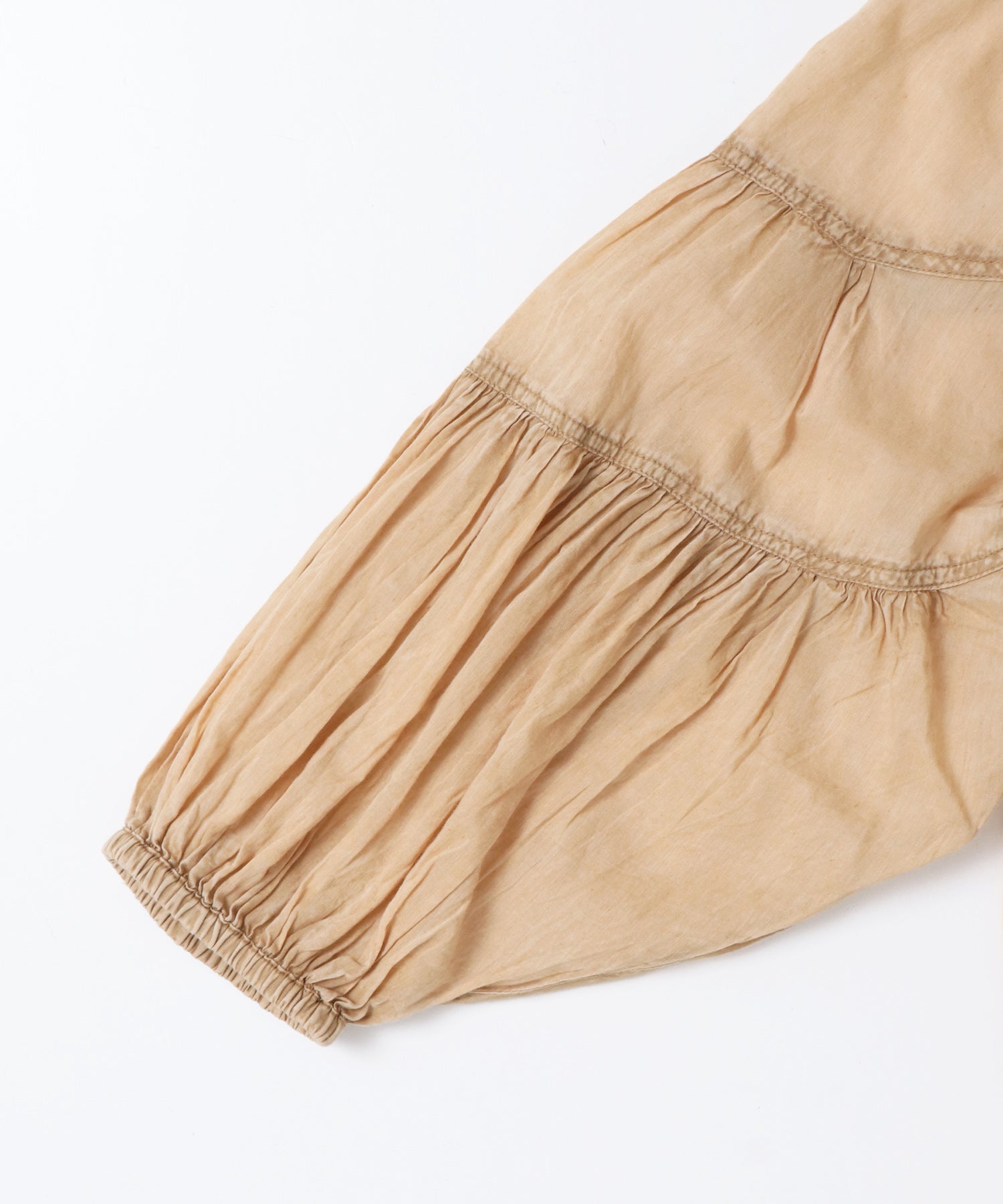 ACID-WASH GATHERED ONE-PIECE