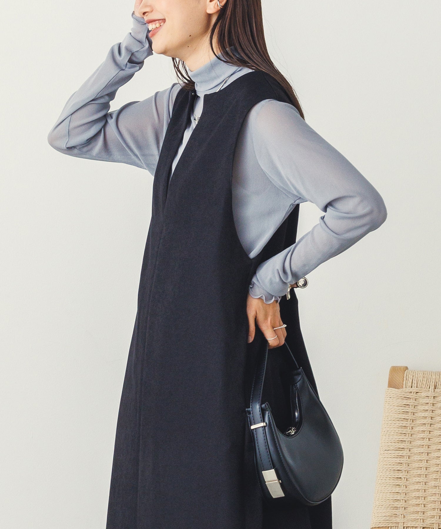 【美品】ブラミンク blamink 　オールインワン　ジャンパースカート 美品】ブラミンク blamink オールインワンジャンパースカート