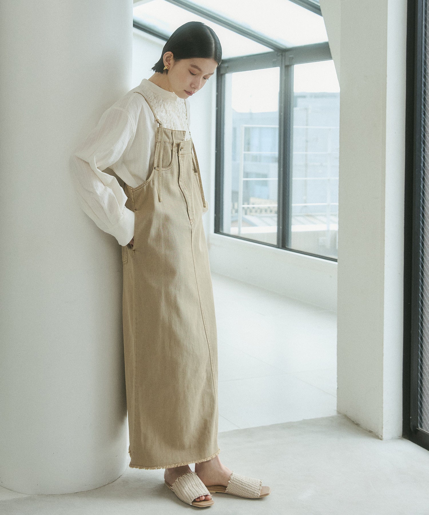 デニム/ツイル ジャンパースカート