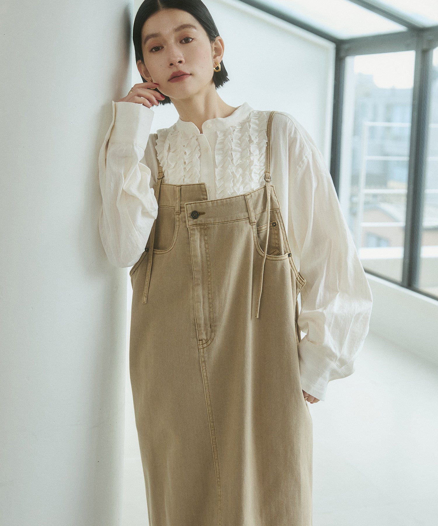 デニム/ツイル ジャンパースカート