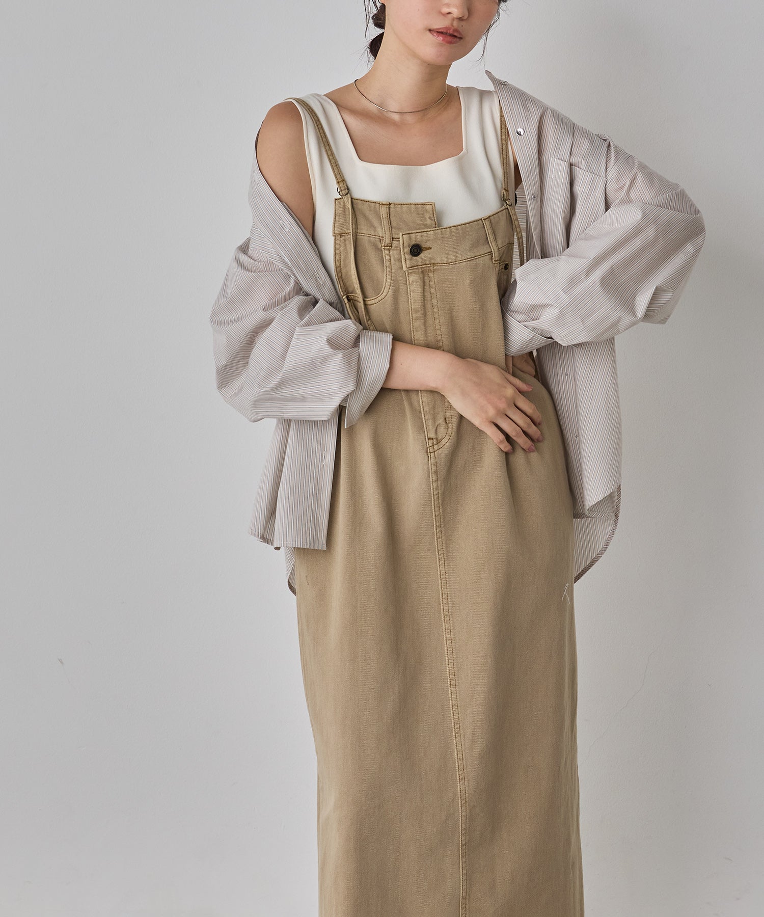 デニム/ツイル ジャンパースカート