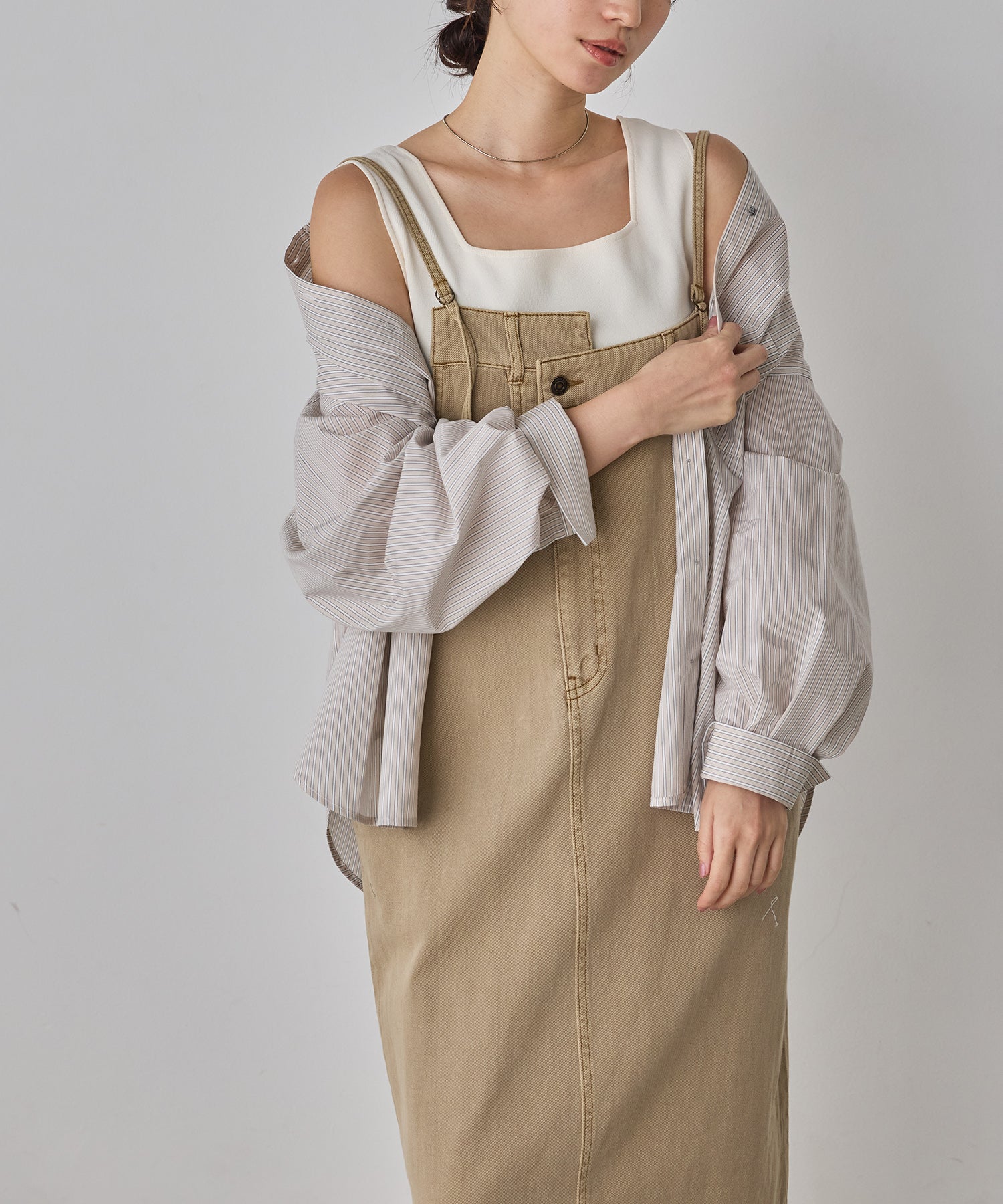 デニム/ツイル ジャンパースカート