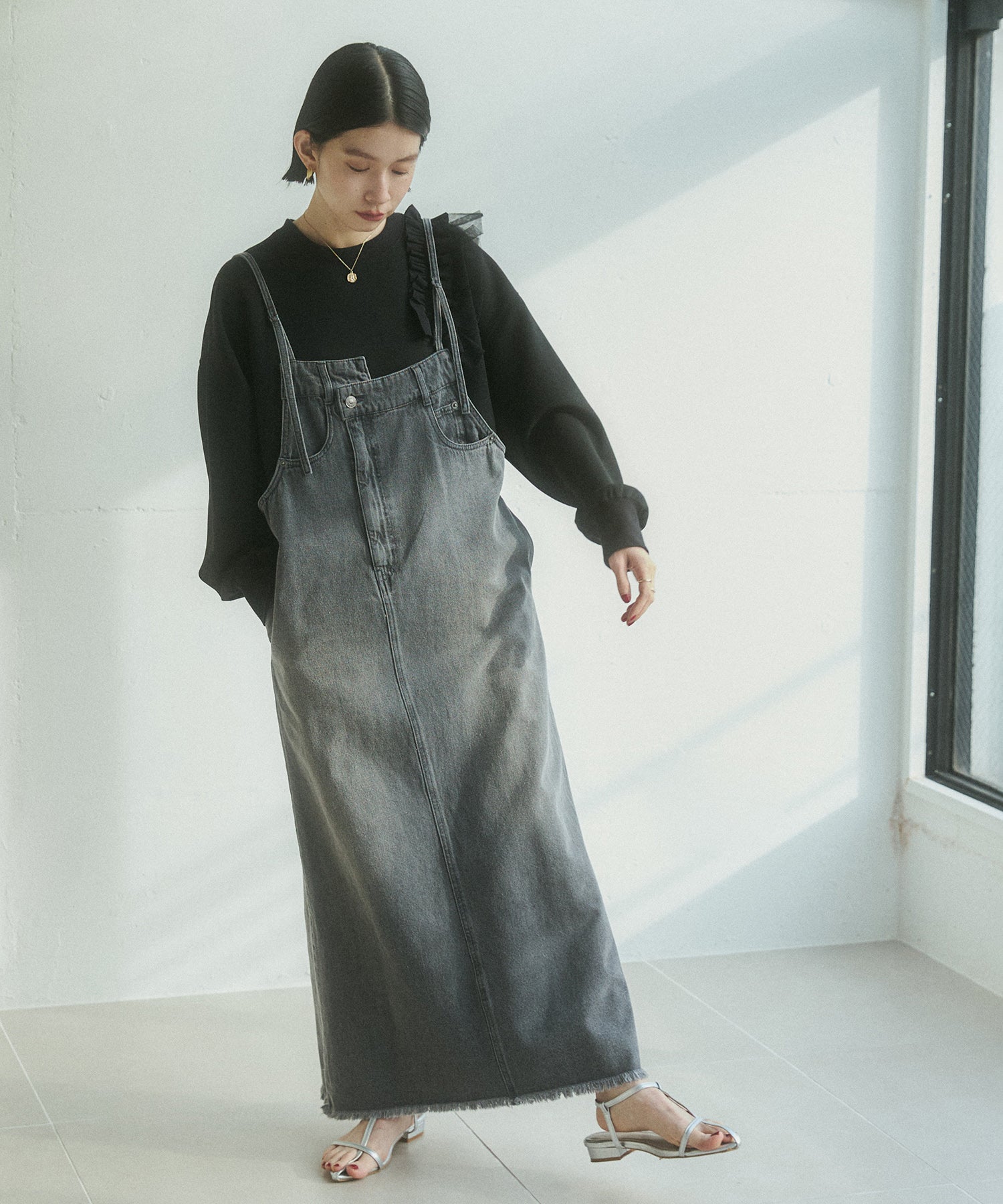 デニム/ツイル ジャンパースカート