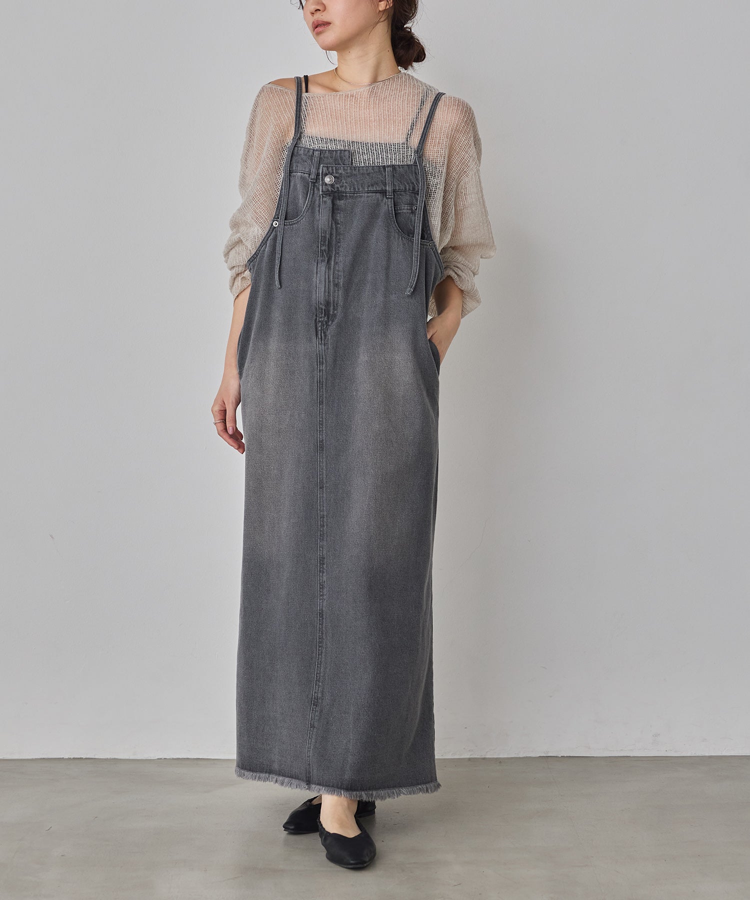 デニム/ツイル ジャンパースカート
