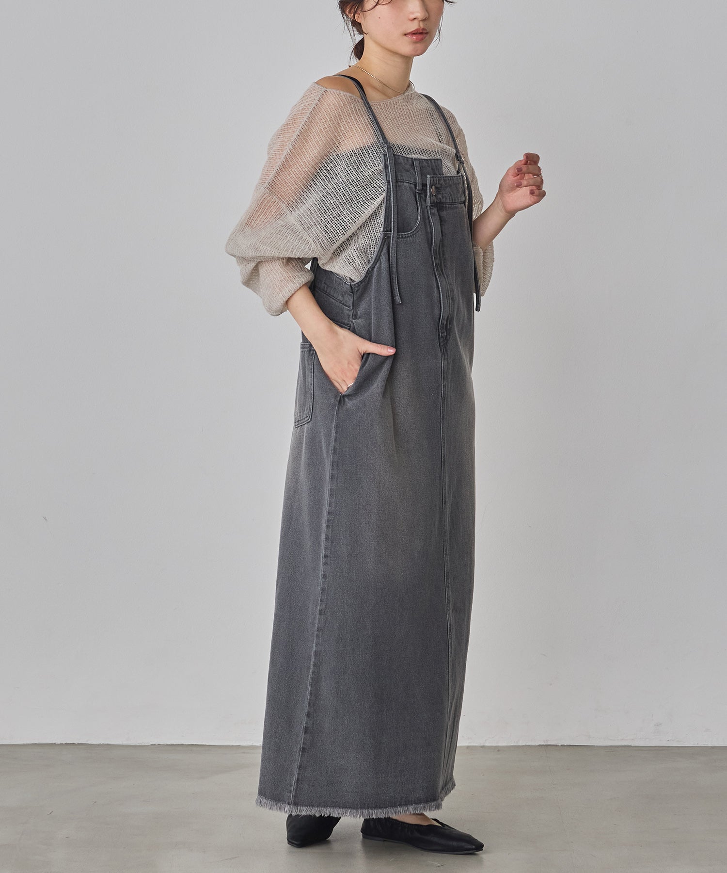 デニム/ツイル ジャンパースカート