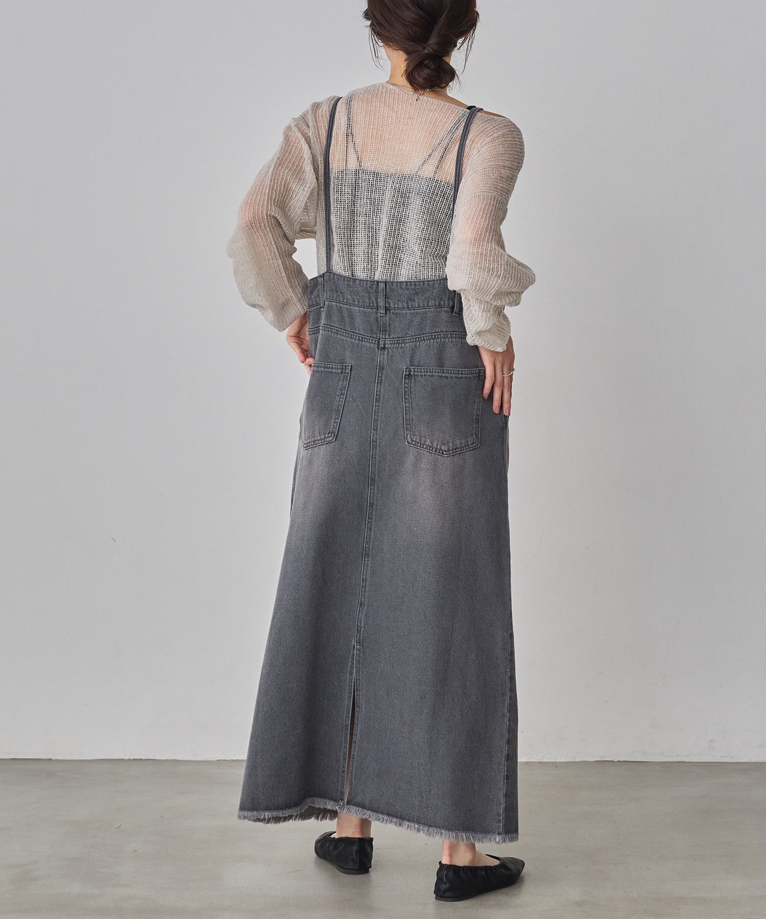 デニム/ツイル ジャンパースカート