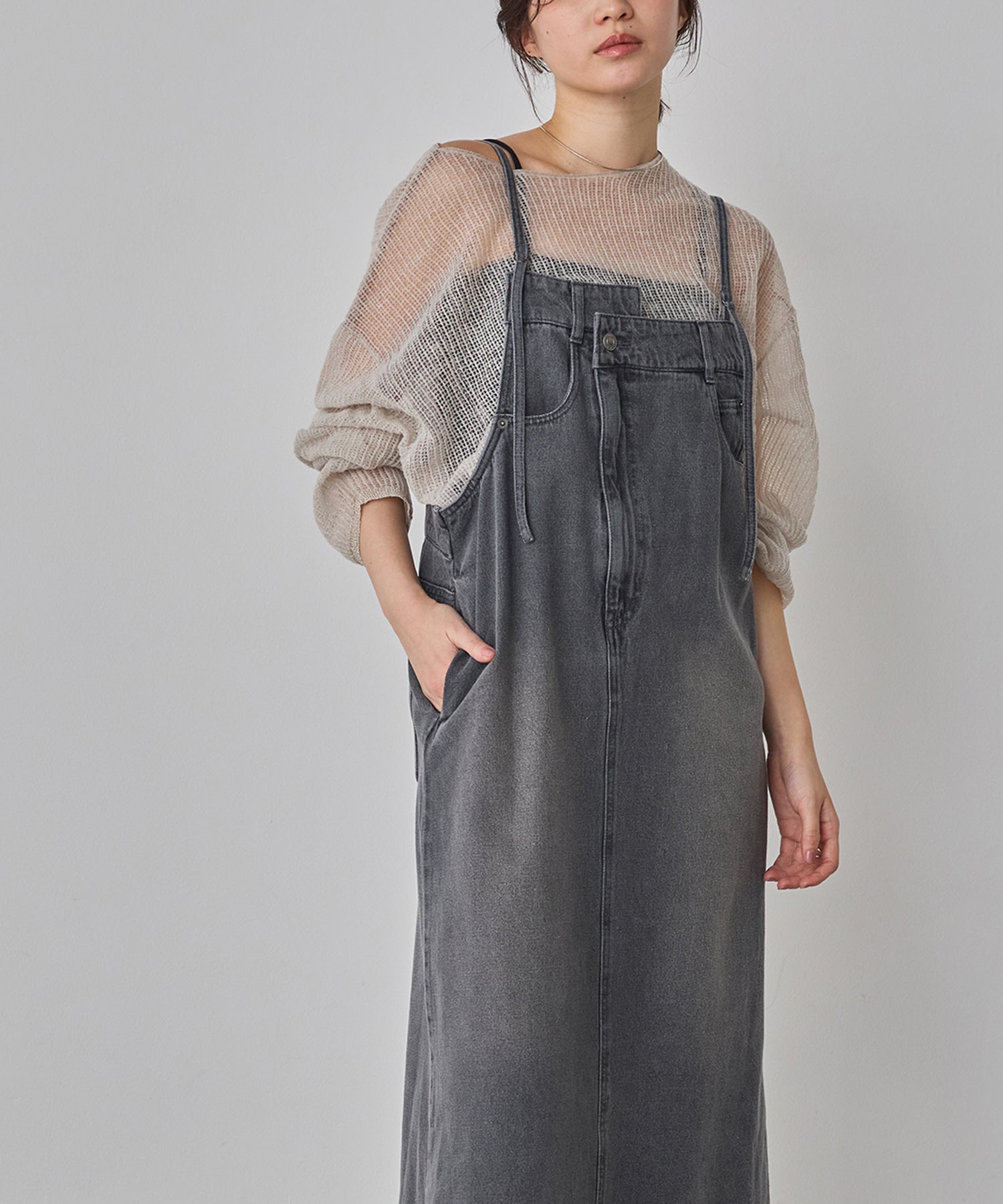 デニム/ツイル ジャンパースカート