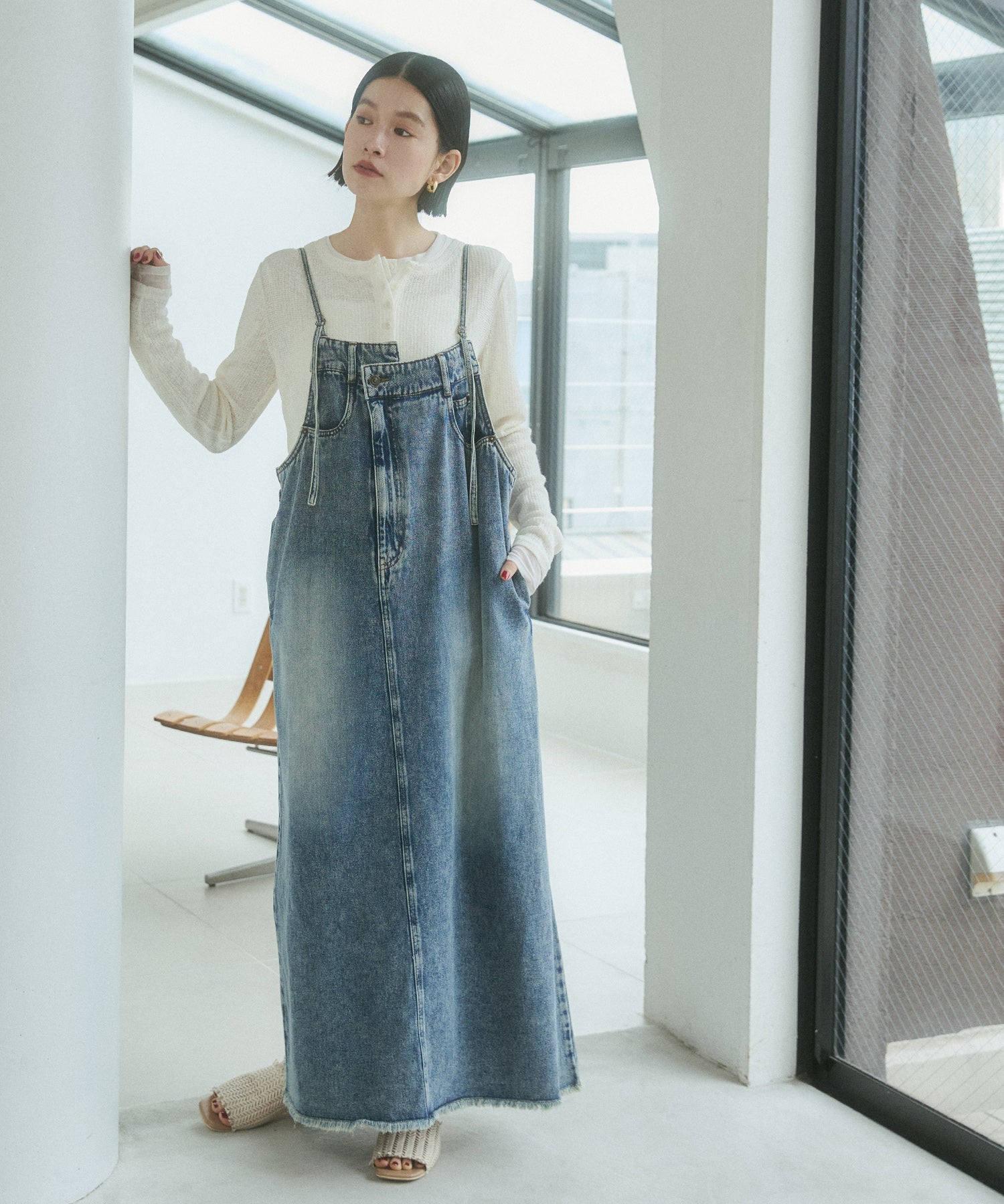 デニム/ツイル ジャンパースカート