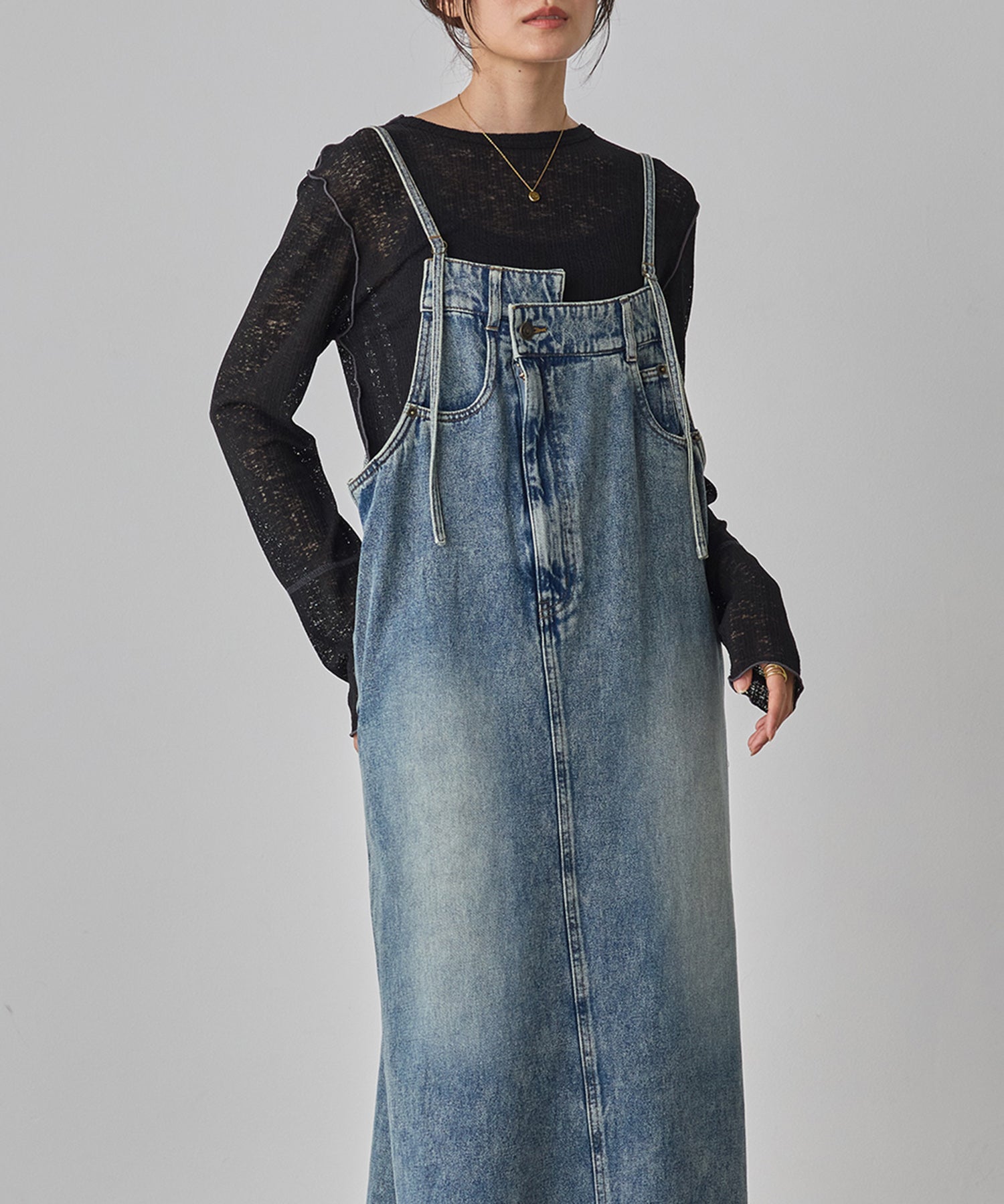 デニム/ツイル ジャンパースカート