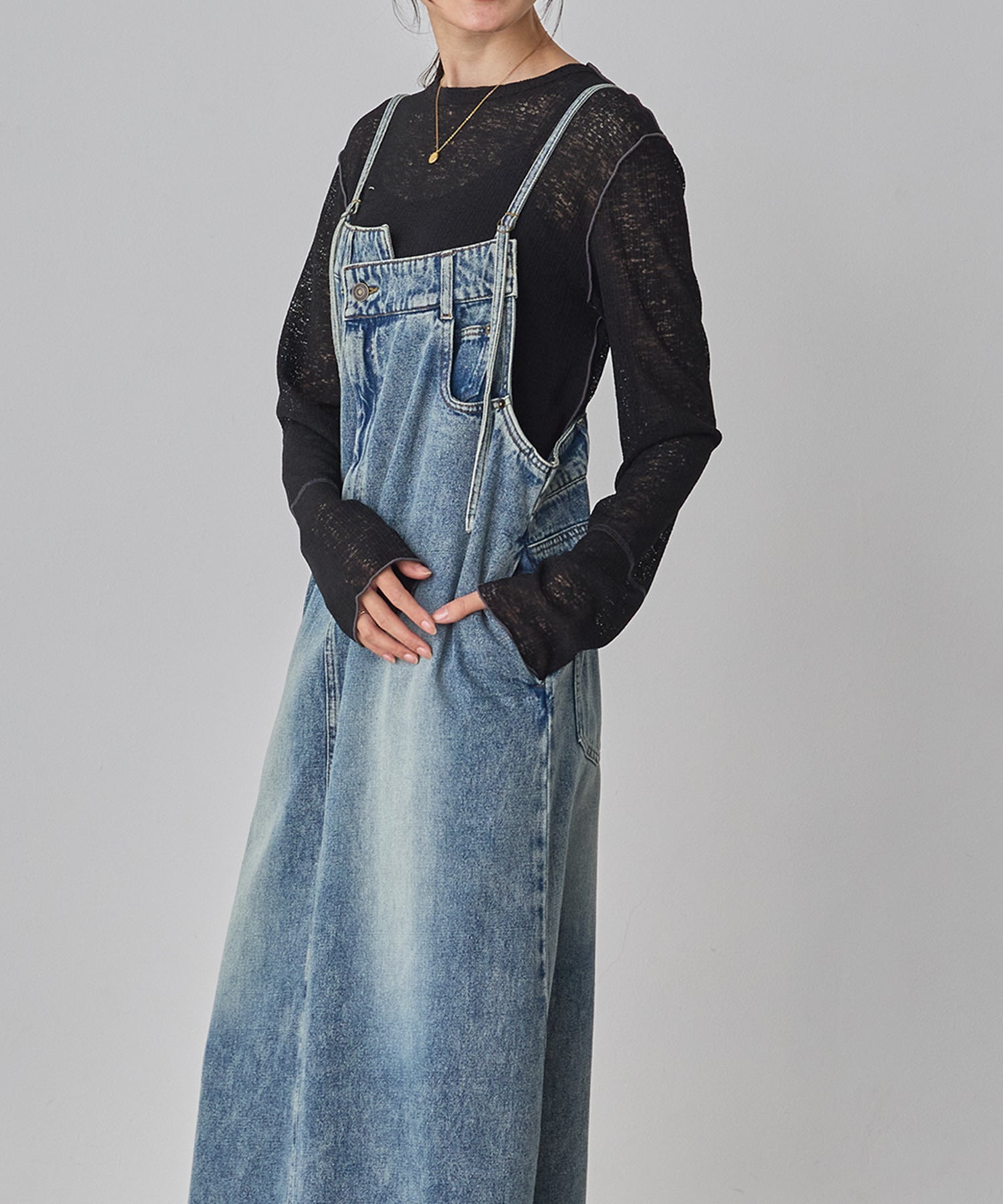 デニム/ツイル ジャンパースカート