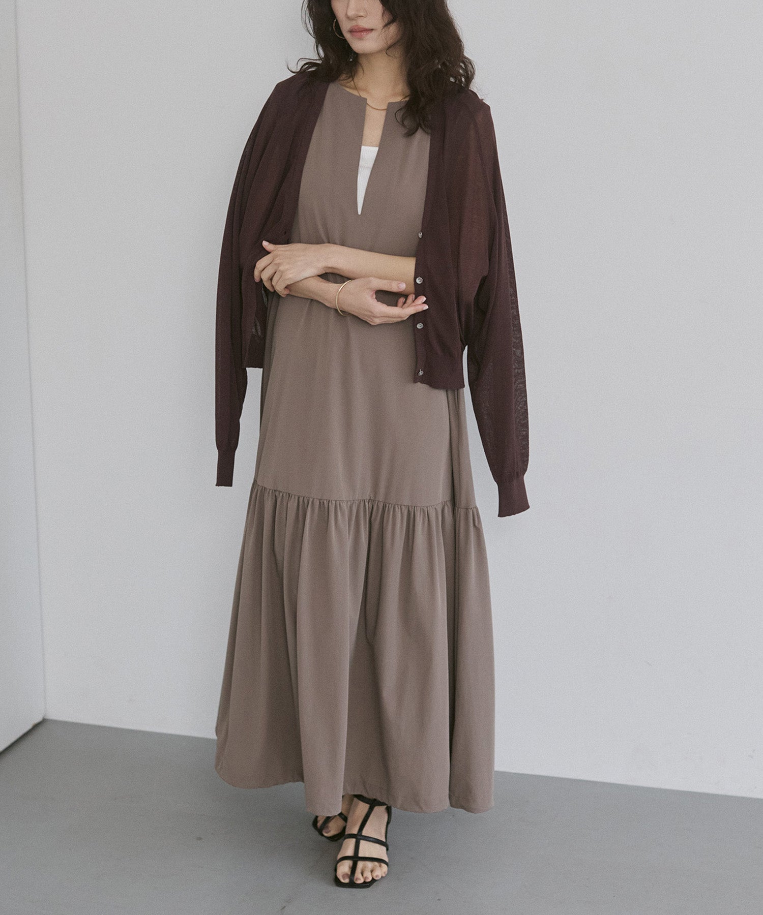 [ICE TOUCH]2WAY DRAWSTRING DRESS