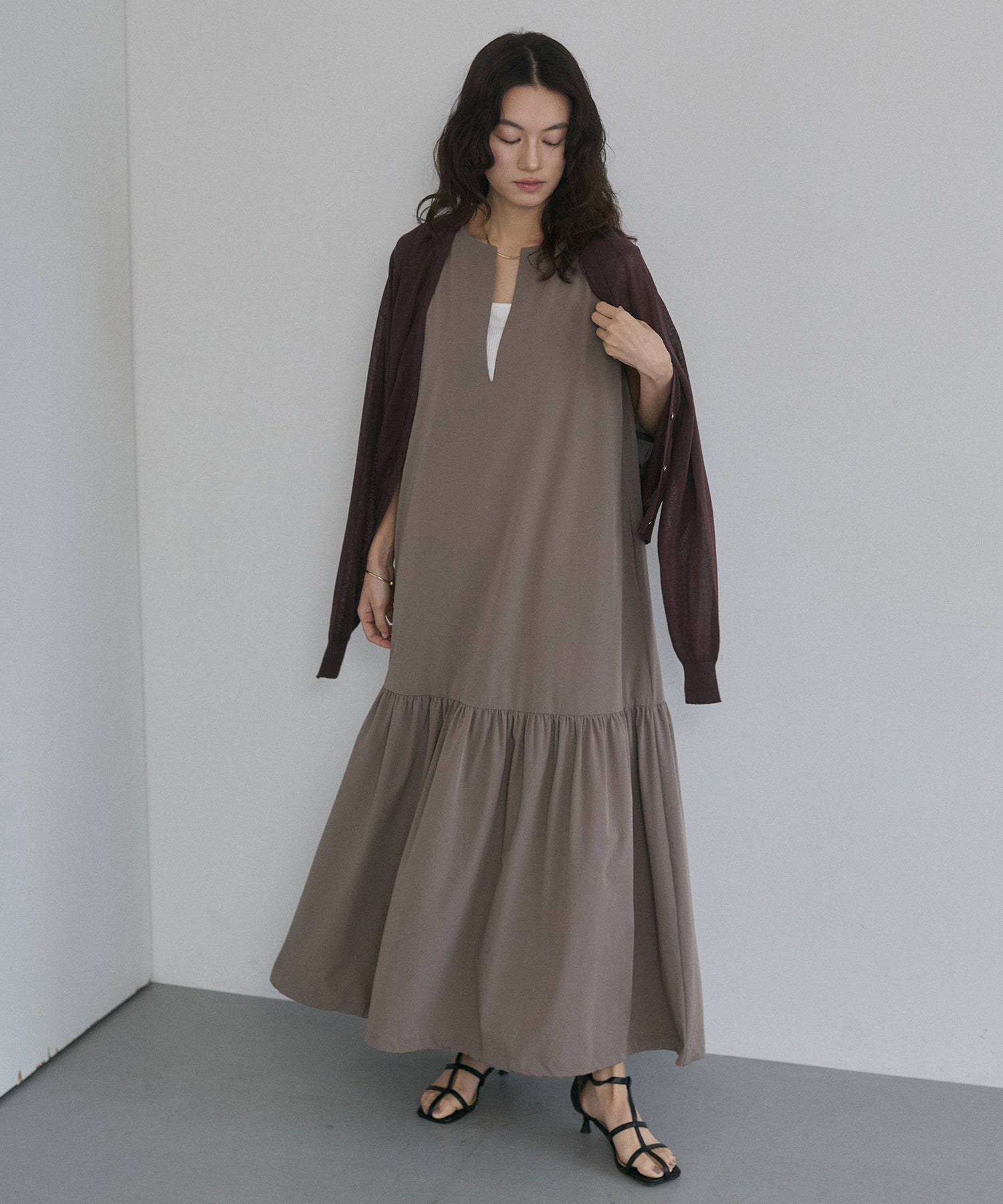 [ICE TOUCH]2WAY DRAWSTRING DRESS
