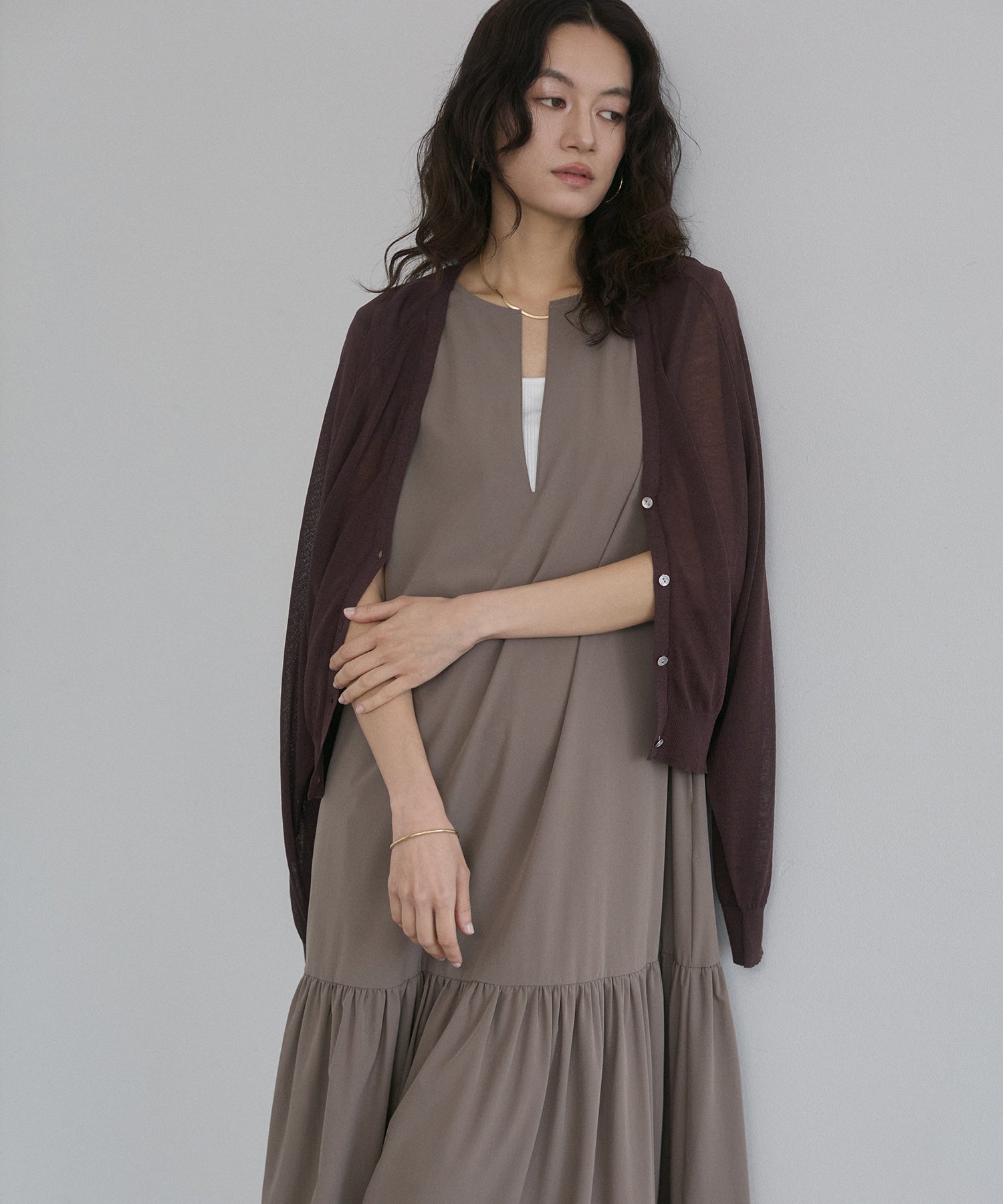 [ICE TOUCH]2WAY DRAWSTRING DRESS