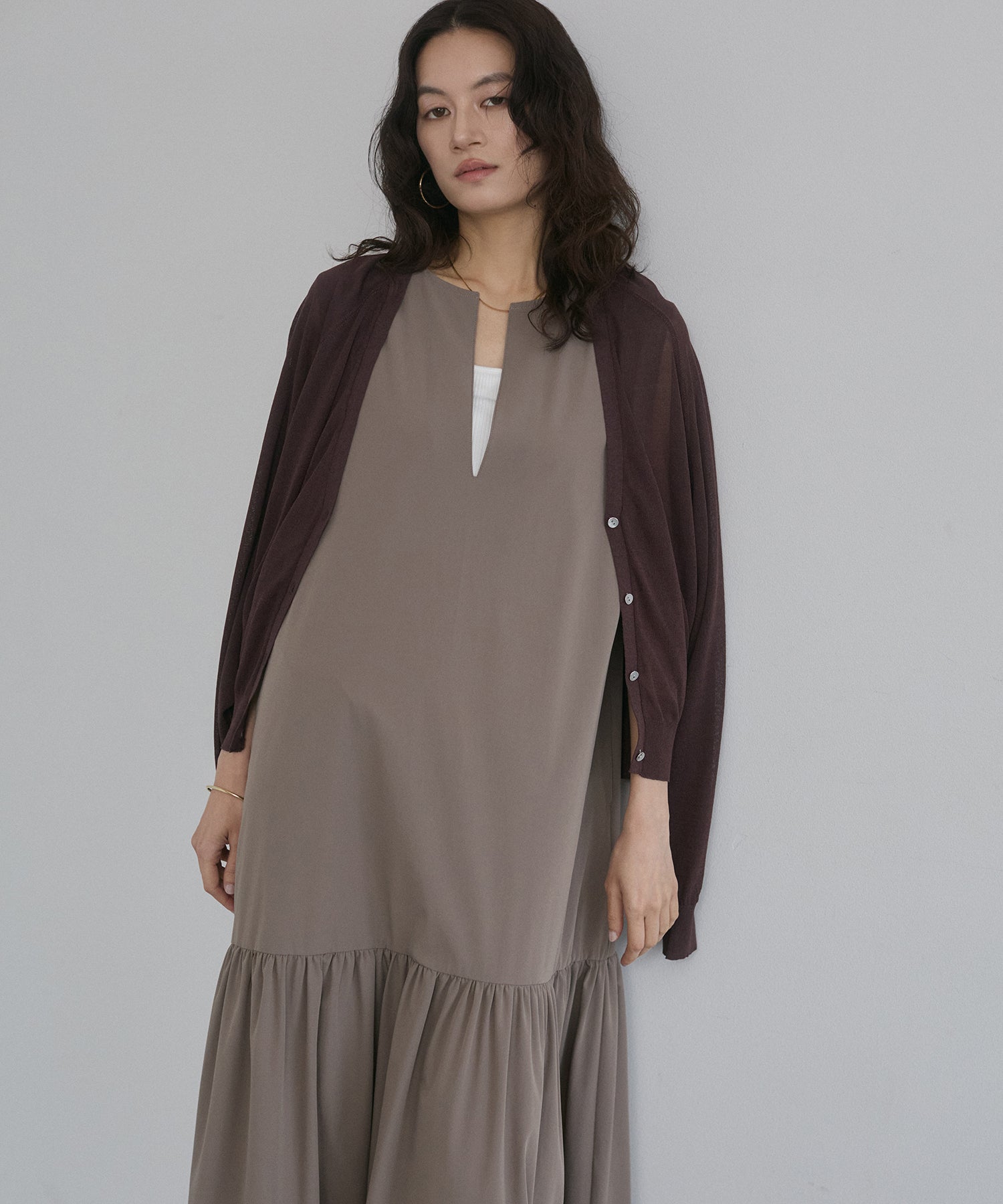 [ICE TOUCH]2WAY DRAWSTRING DRESS