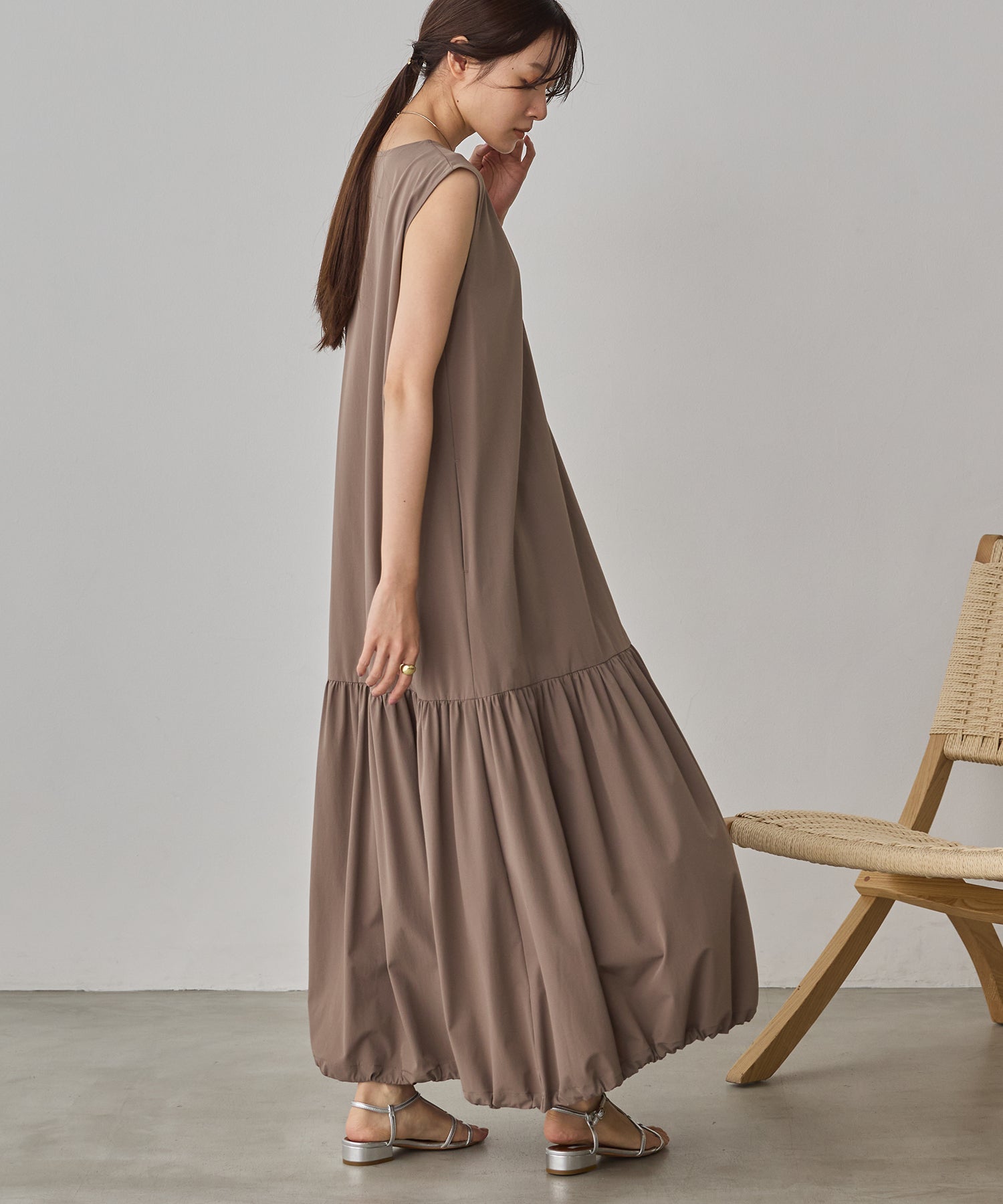 [ICE TOUCH]2WAY DRAWSTRING DRESS
