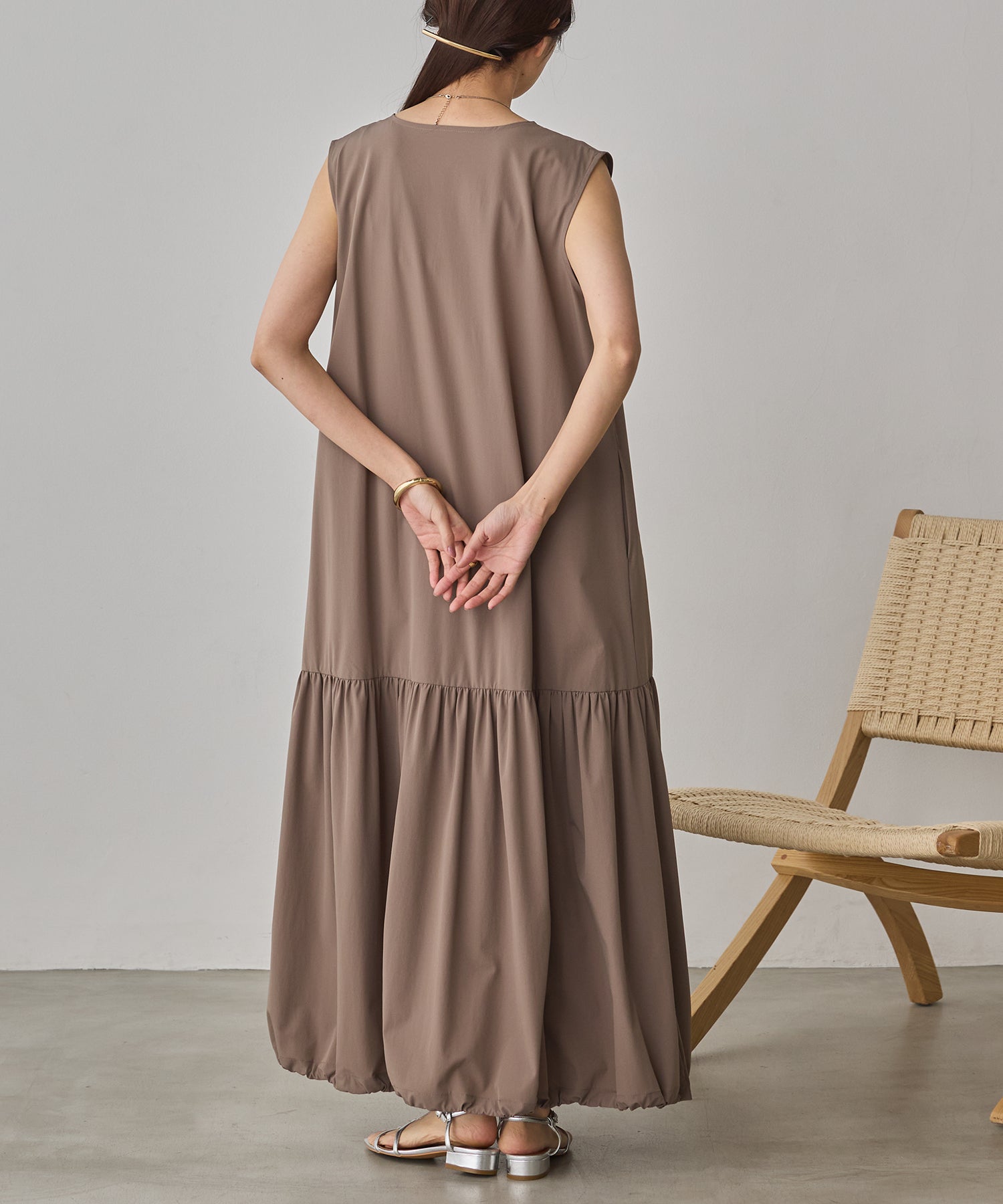 [ICE TOUCH]2WAY DRAWSTRING DRESS