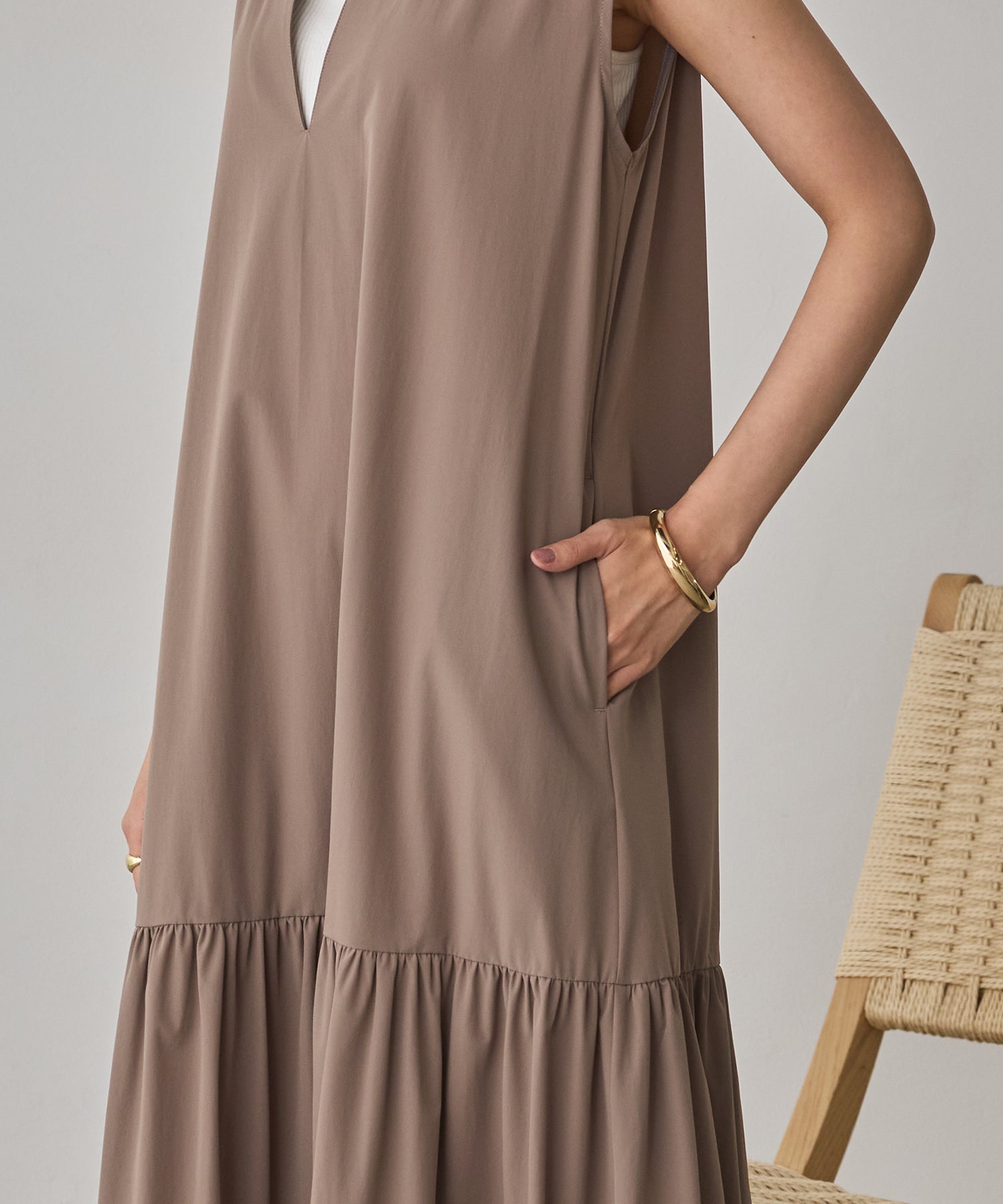 [ICE TOUCH]2WAY DRAWSTRING DRESS