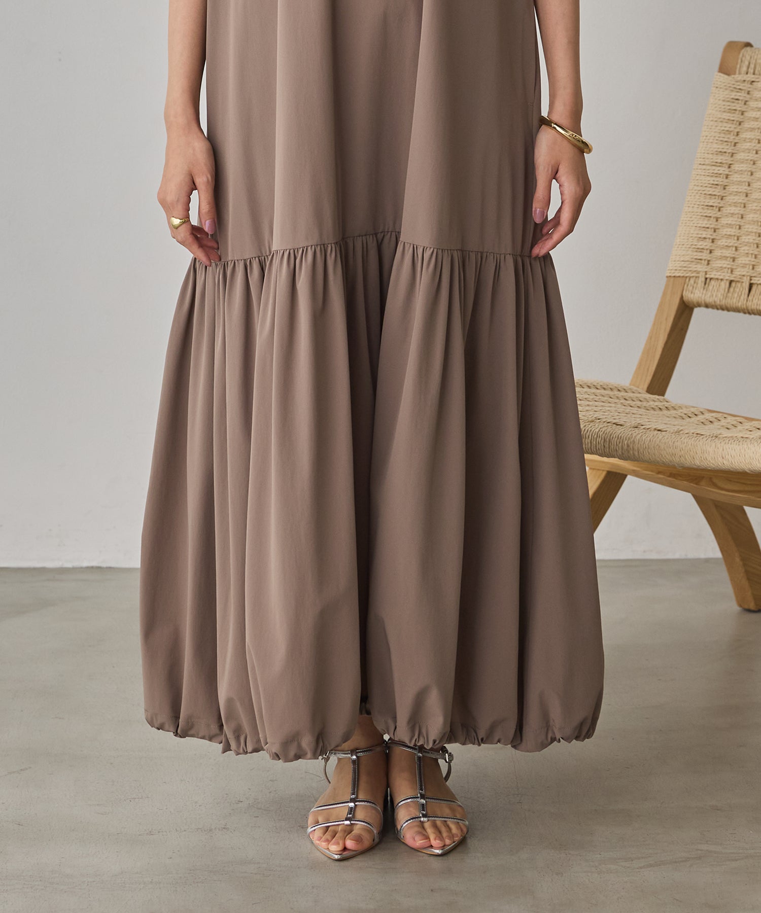 [ICE TOUCH]2WAY DRAWSTRING DRESS