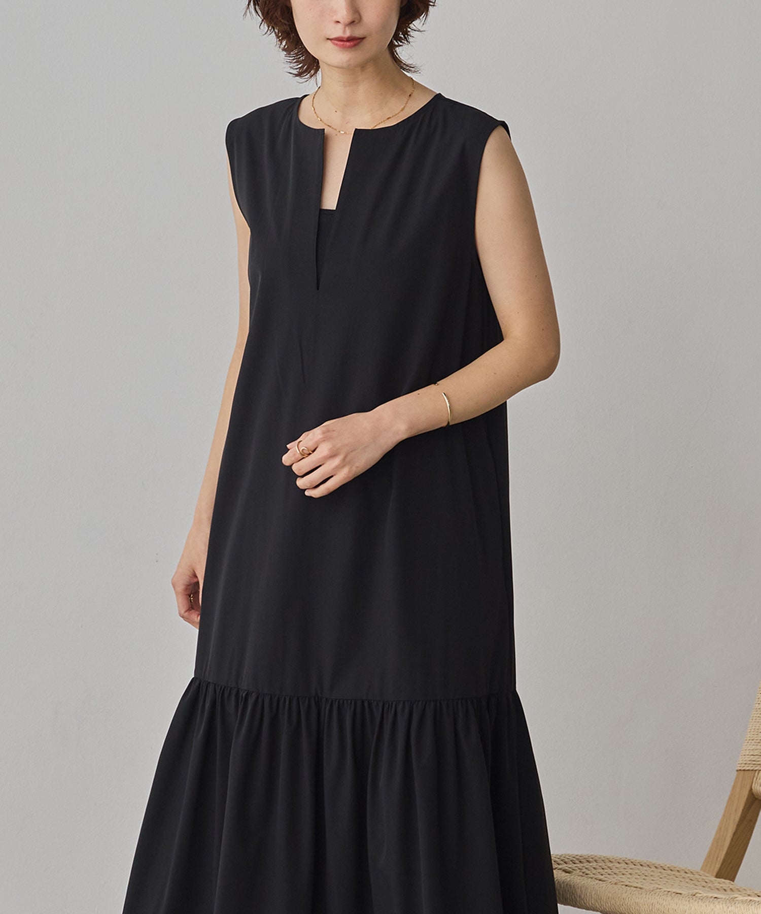[ICE TOUCH]2WAY DRAWSTRING DRESS