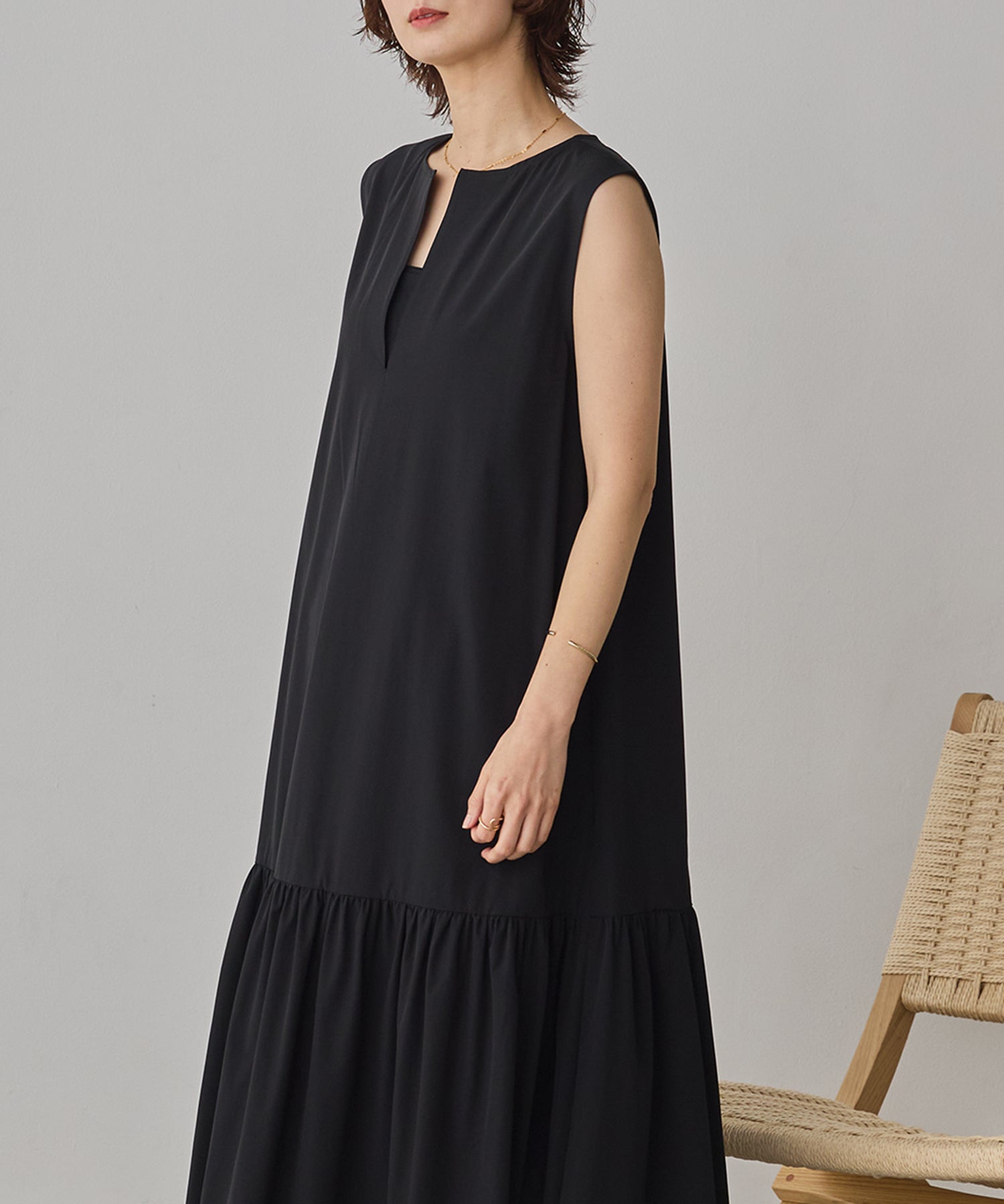 [ICE TOUCH]2WAY DRAWSTRING DRESS