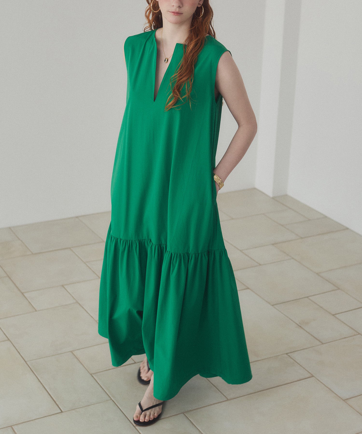 [ICE TOUCH]2WAY DRAWSTRING DRESS