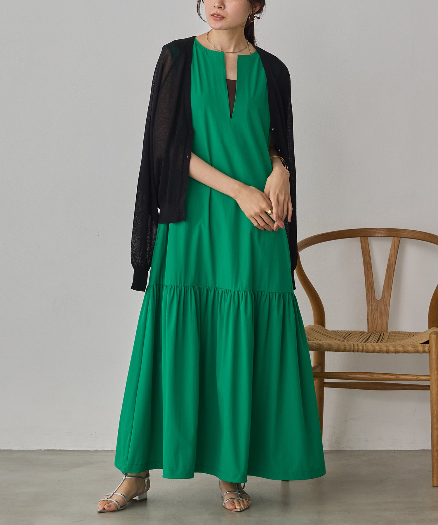 [ICE TOUCH]2WAY DRAWSTRING DRESS