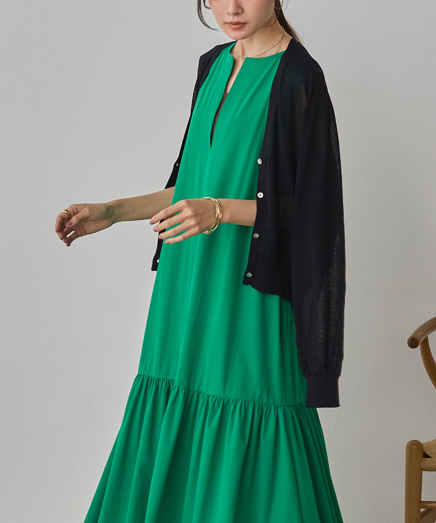 [ICE TOUCH]2WAY DRAWSTRING DRESS