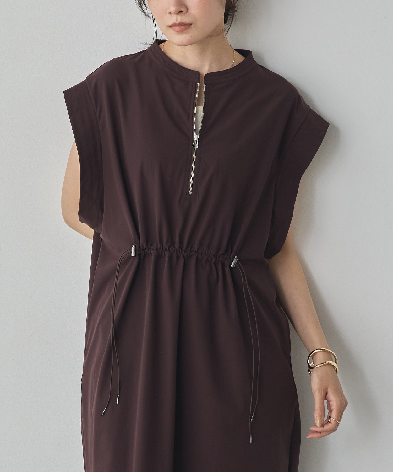 《PRE-ORDER》[ICE-TOUCH] FRONT-ZIP DRESS