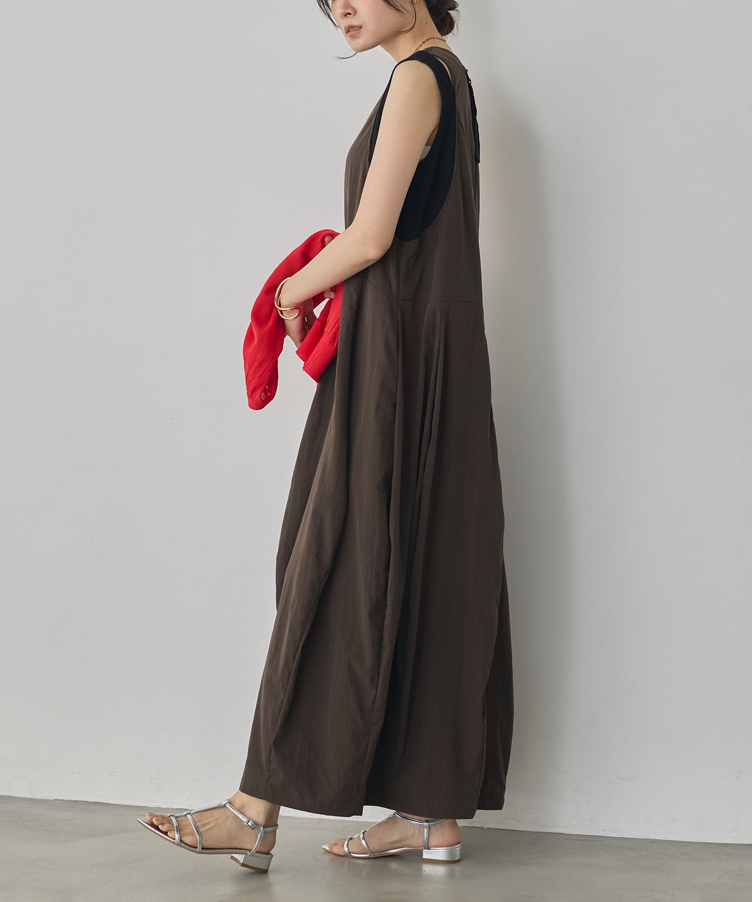 RIBBED BALLOON DRESS