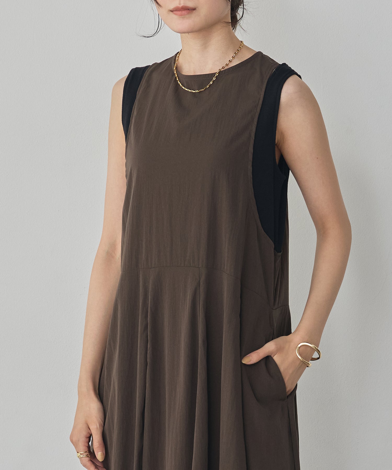 RIBBED BALLOON DRESS