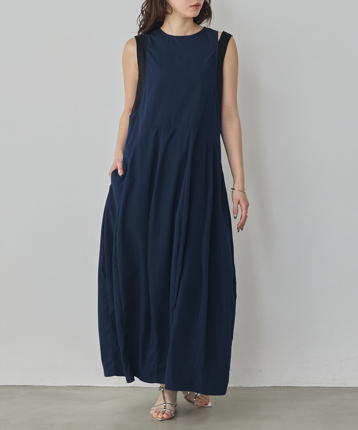 RIBBED BALLOON DRESS