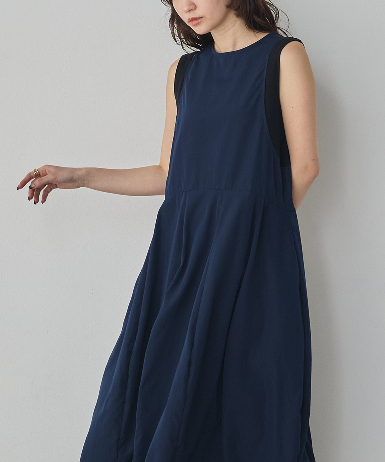 RIBBED BALLOON DRESS