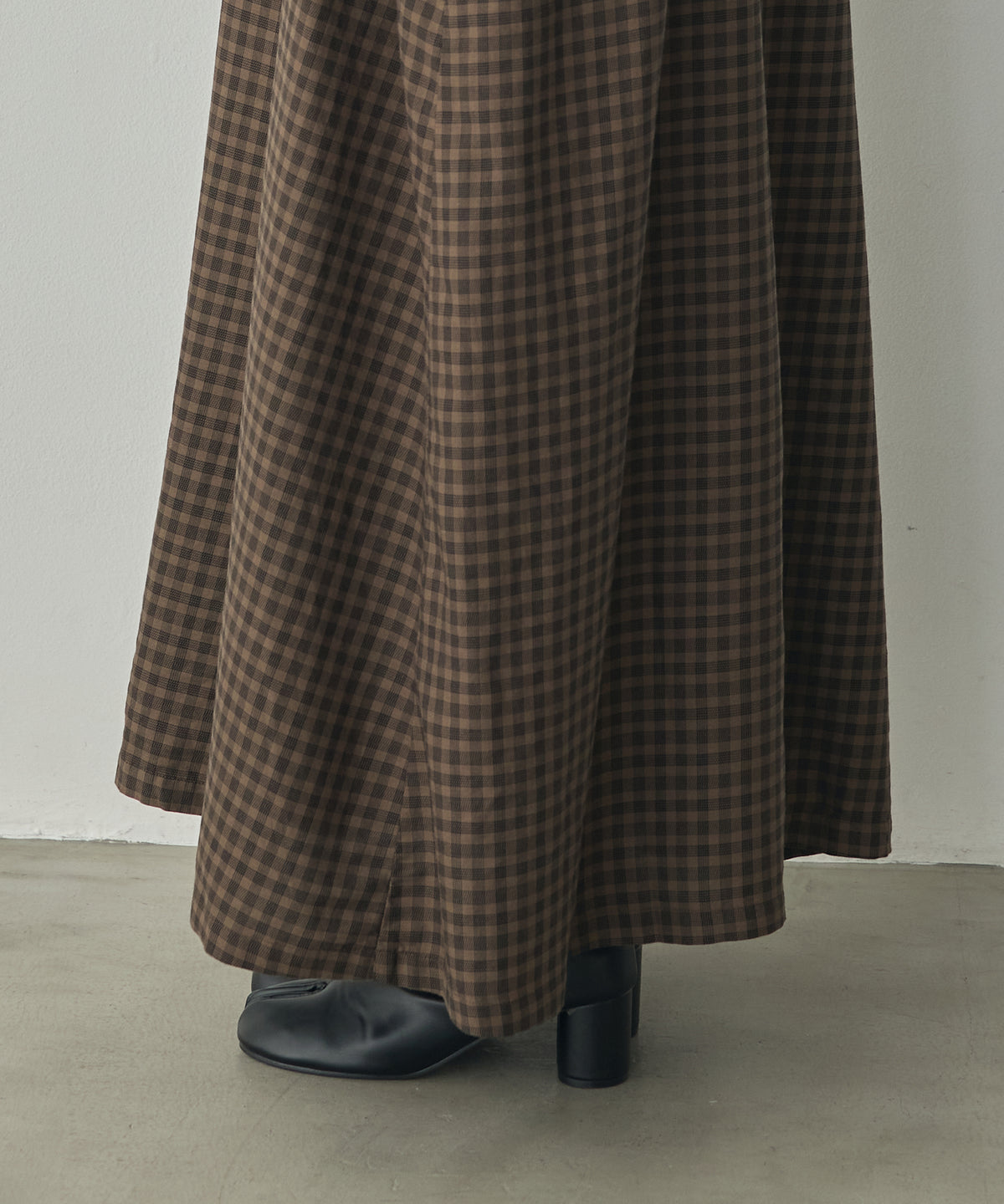 HALF-ZIP CHECKERED DRESS
