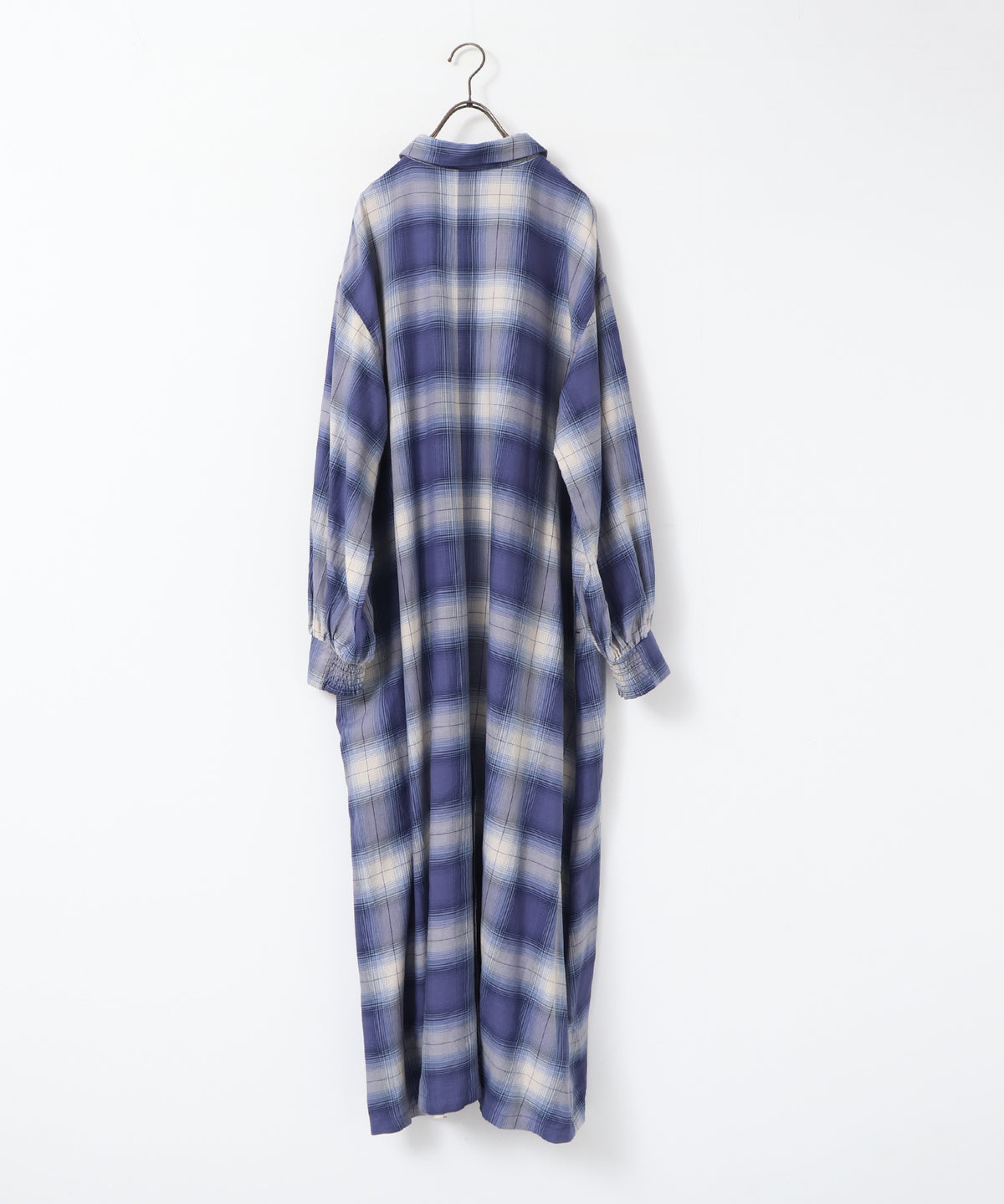 HALF-ZIP CHECKERED DRESS