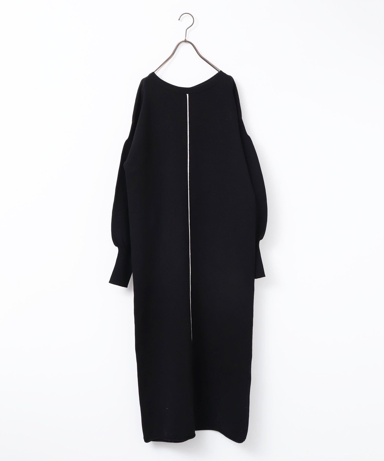 【静電気防止】やわもちヤーン ぽわん袖ワンピース