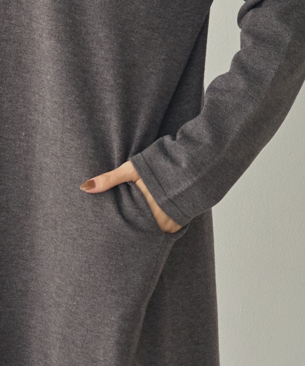 [ANTI-STATIC] YAWAMOCHI YARN OVER-DOLMAN KNIT DRESS