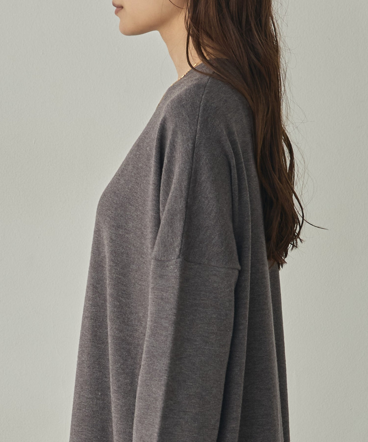 [ANTI-STATIC] YAWAMOCHI YARN OVER-DOLMAN KNIT DRESS