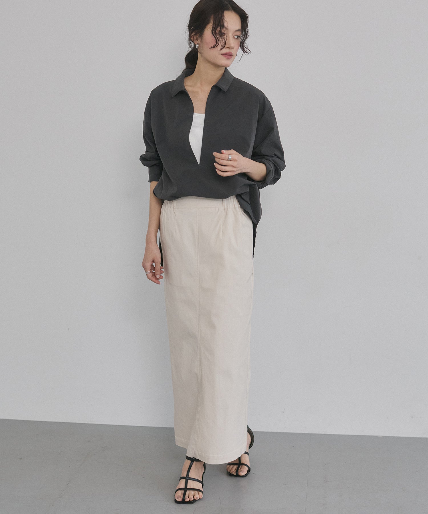 [STRETCH] 2WAY STRETCH BARILAC TIGHT SKIRT