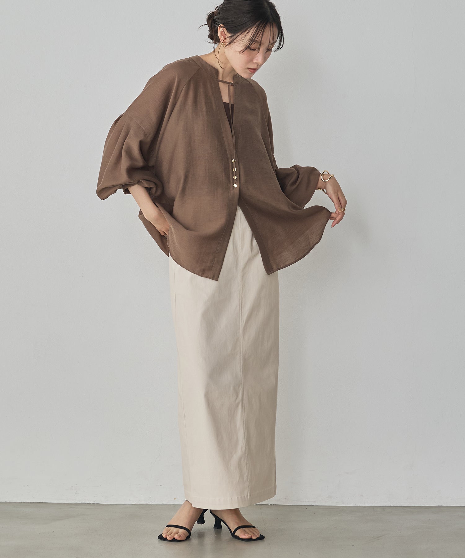 [STRETCH] 2WAY STRETCH BARILAC TIGHT SKIRT