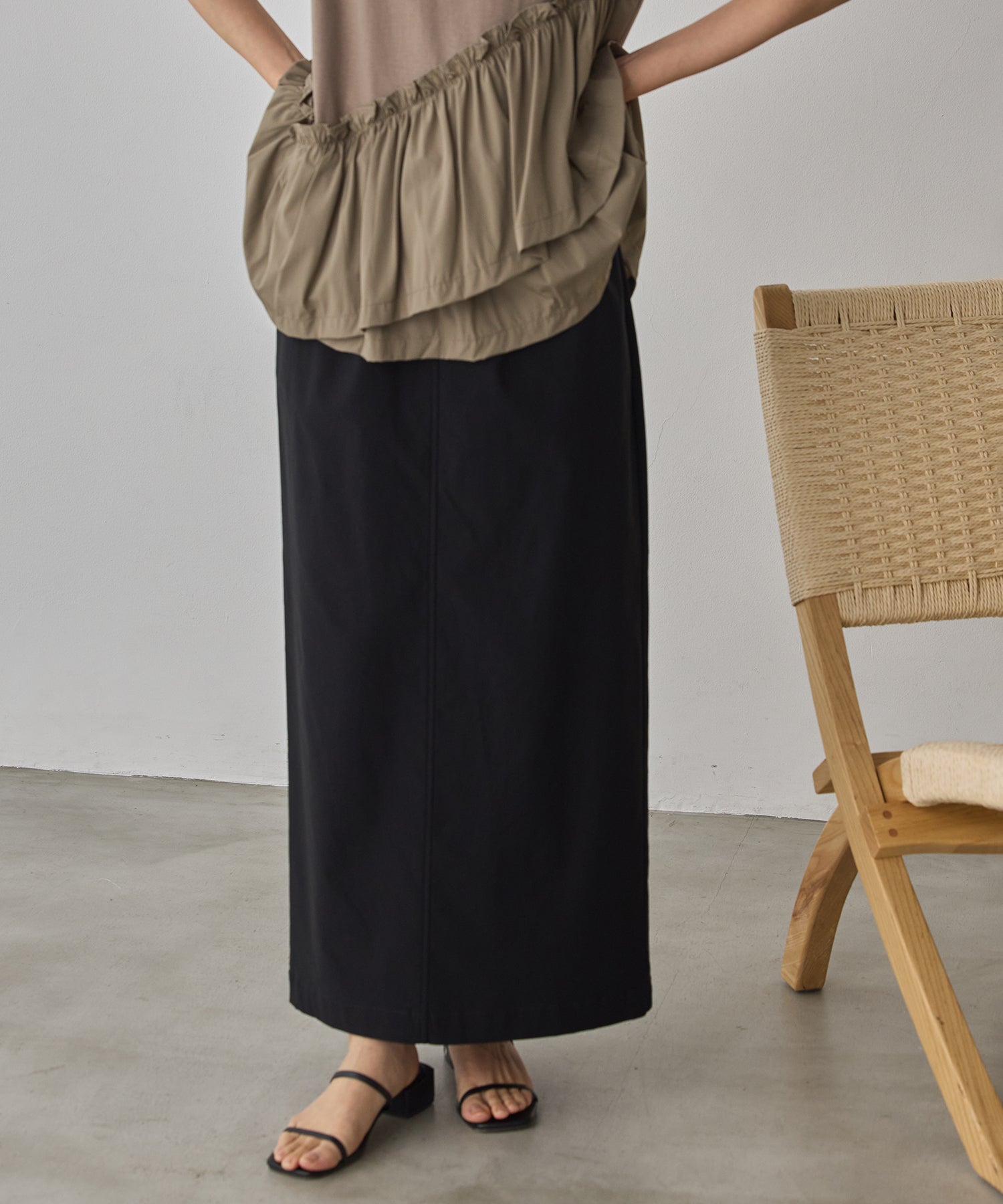 [STRETCH] 2WAY STRETCH BARILAC TIGHT SKIRT