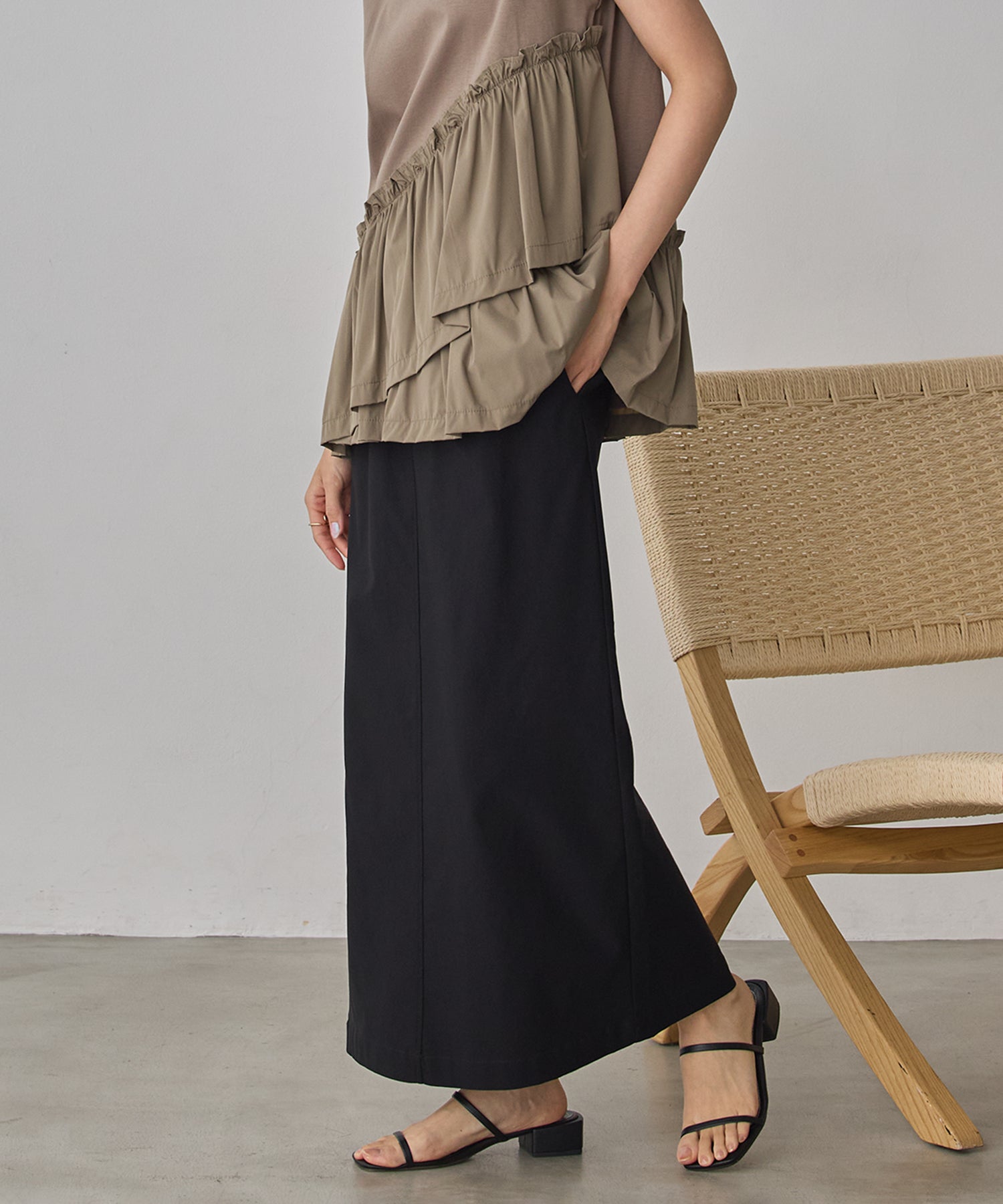 [STRETCH] 2WAY STRETCH BARILAC TIGHT SKIRT