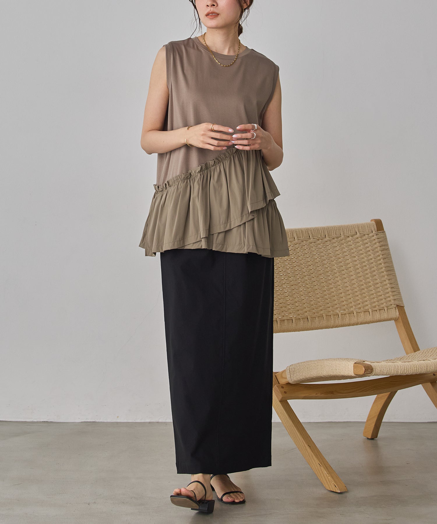[STRETCH] 2WAY STRETCH BARILAC TIGHT SKIRT