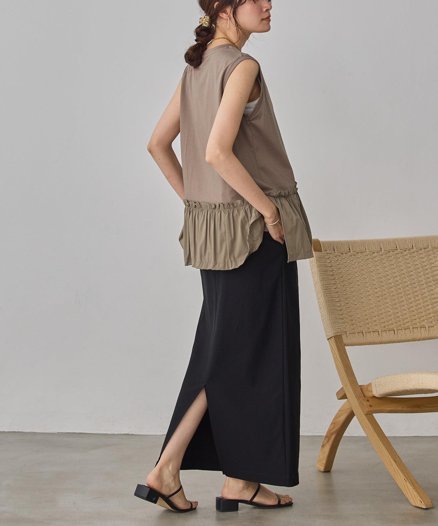 [STRETCH] 2WAY STRETCH BARILAC TIGHT SKIRT