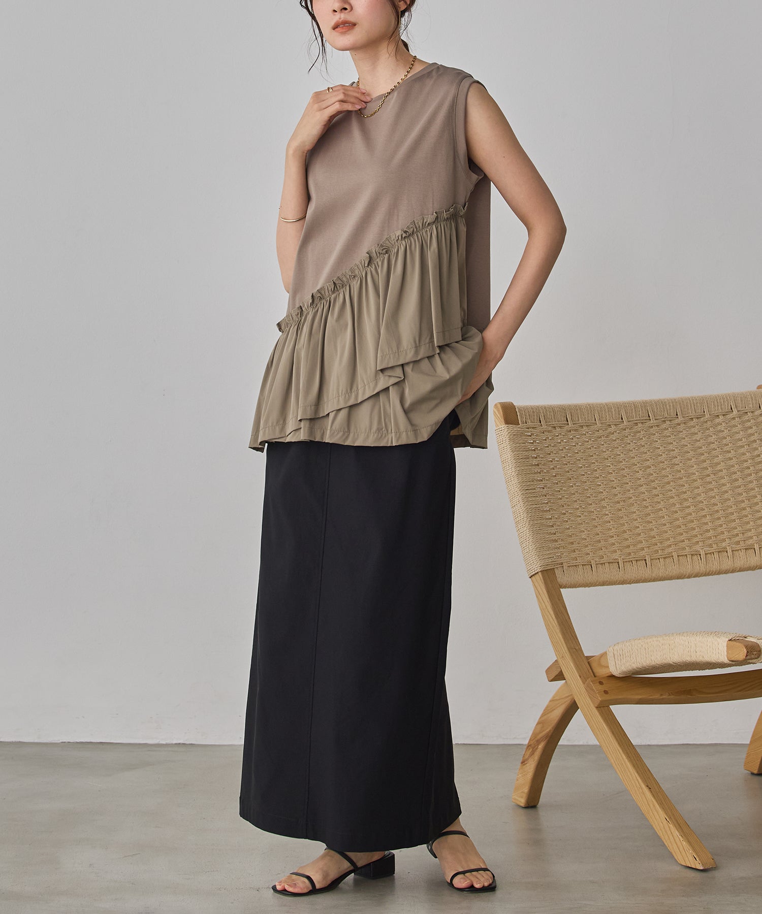 [STRETCH] 2WAY STRETCH BARILAC TIGHT SKIRT