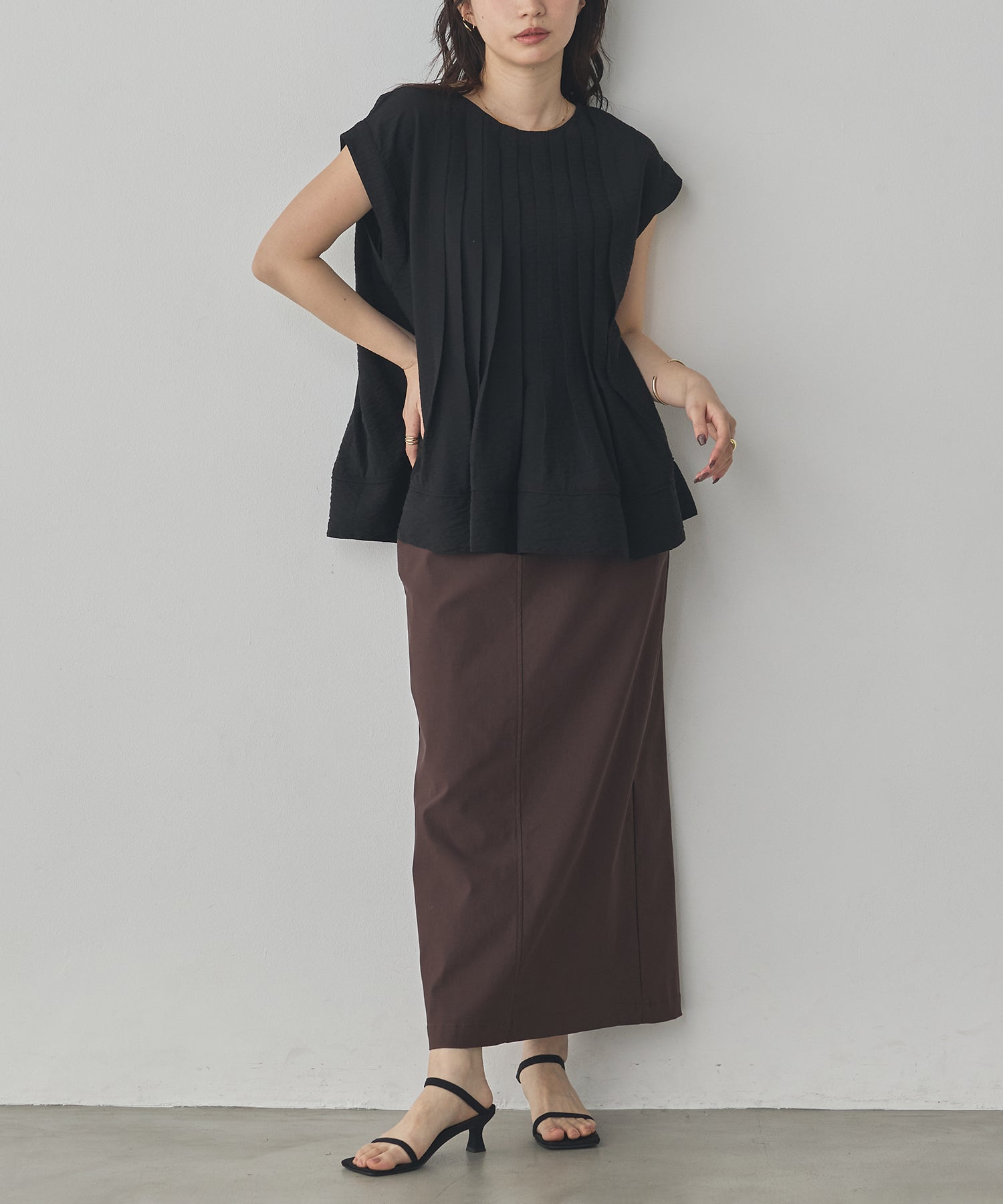 [STRETCH] 2WAY STRETCH BARILAC TIGHT SKIRT