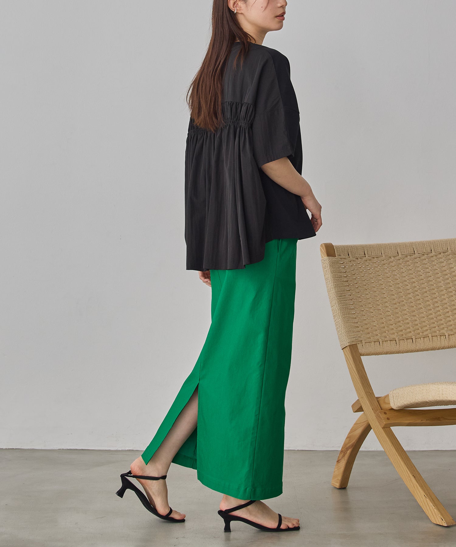 [STRETCH] 2WAY STRETCH BARILAC TIGHT SKIRT